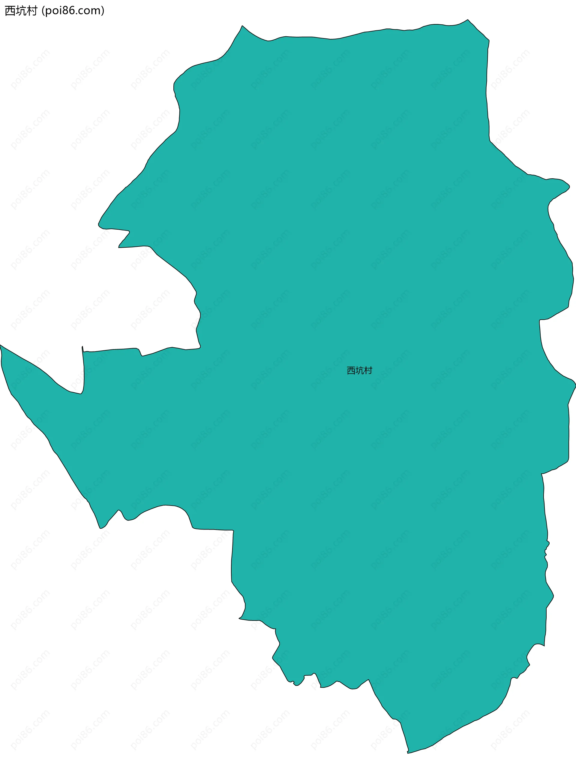 西坑村边界地图