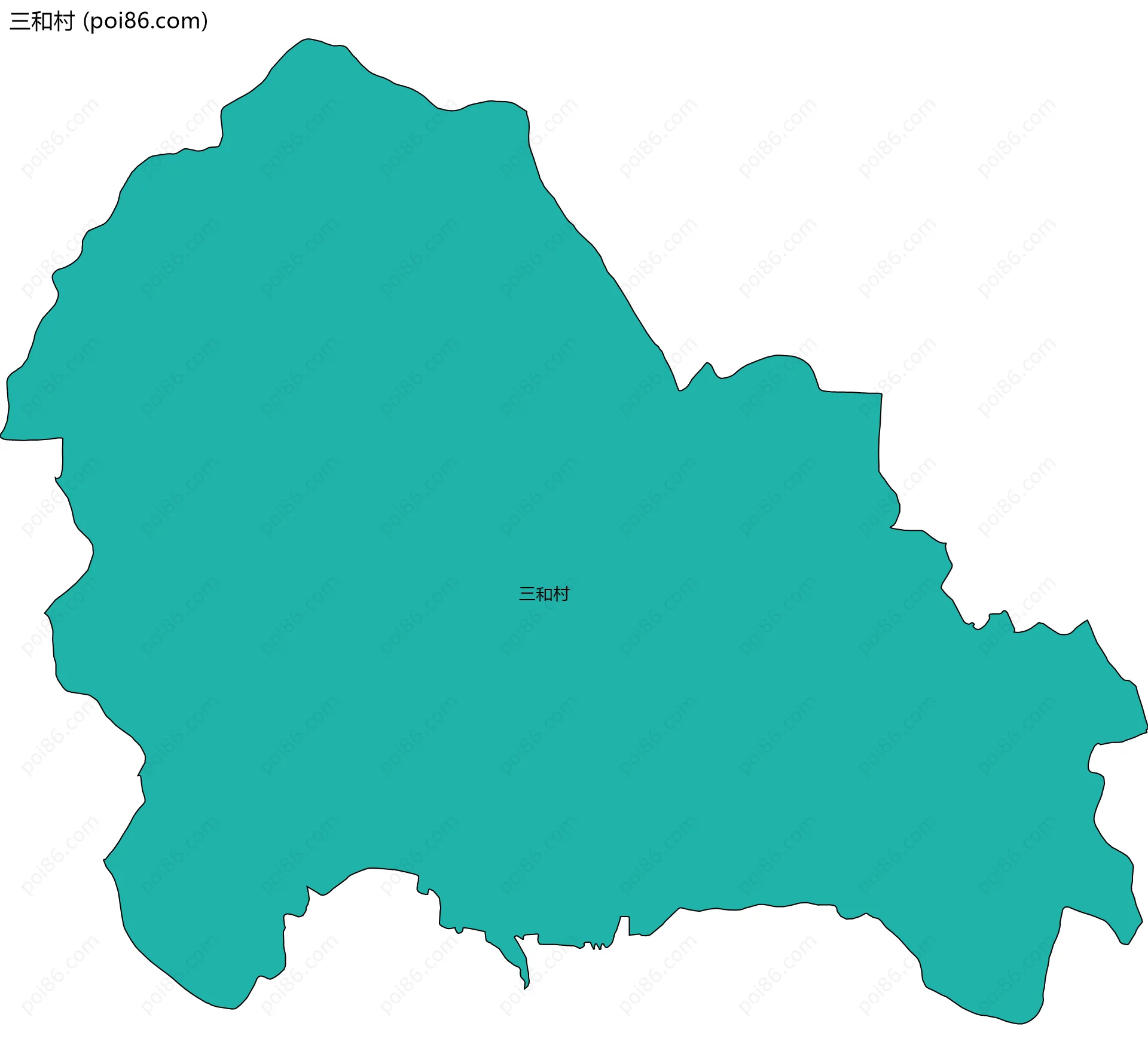 三和村边界地图
