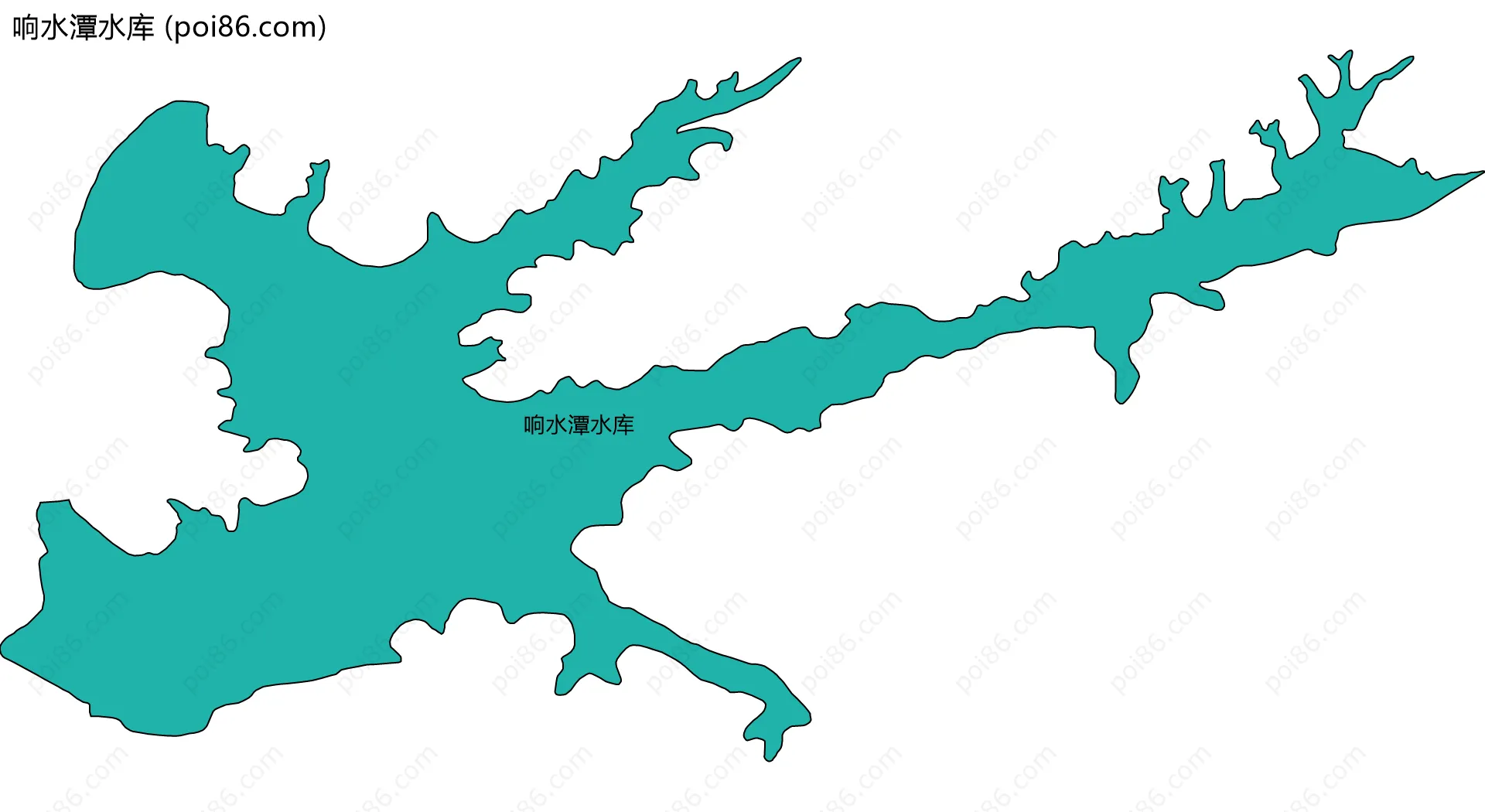 响水潭水库边界地图