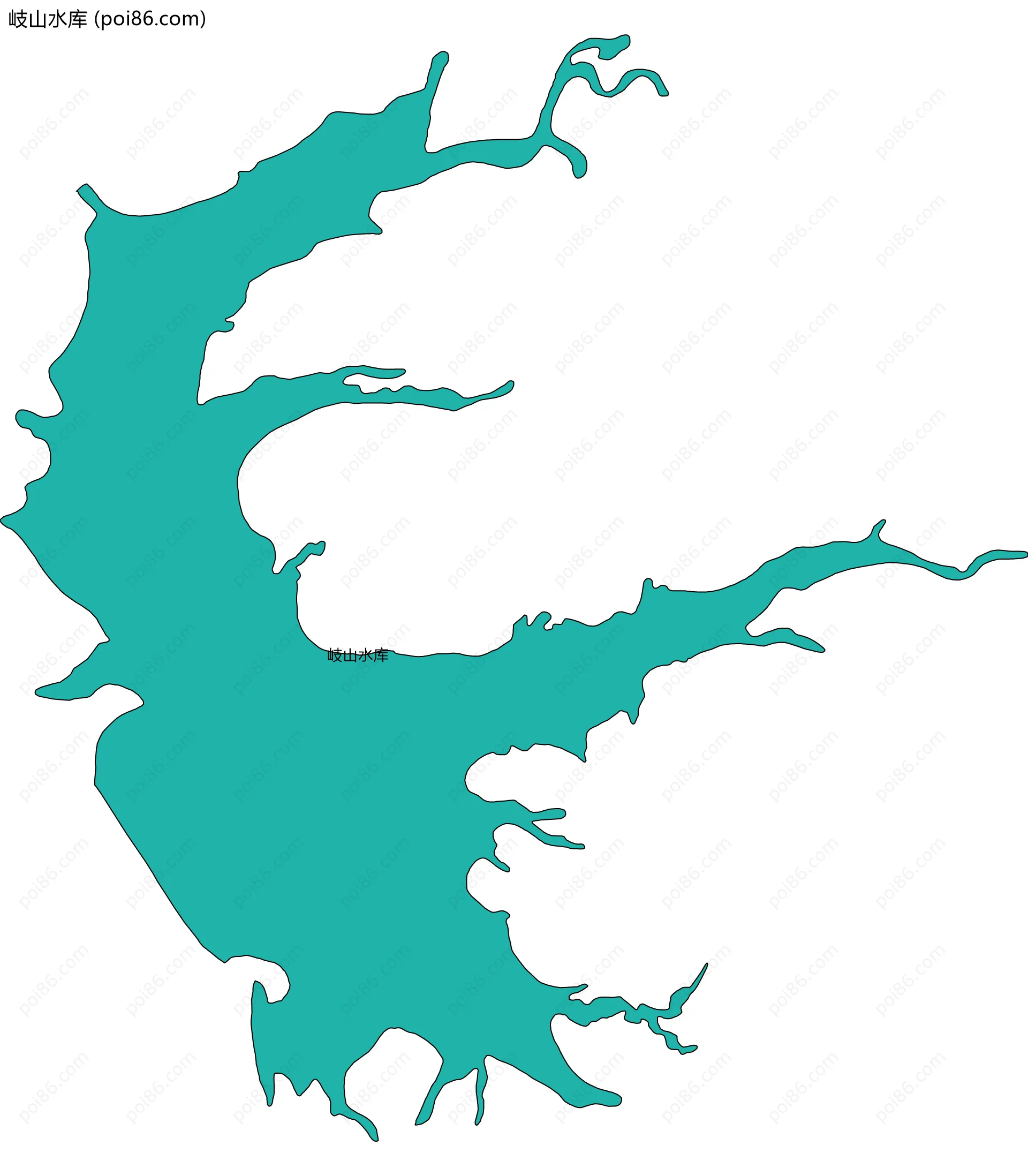 岐山水库边界地图