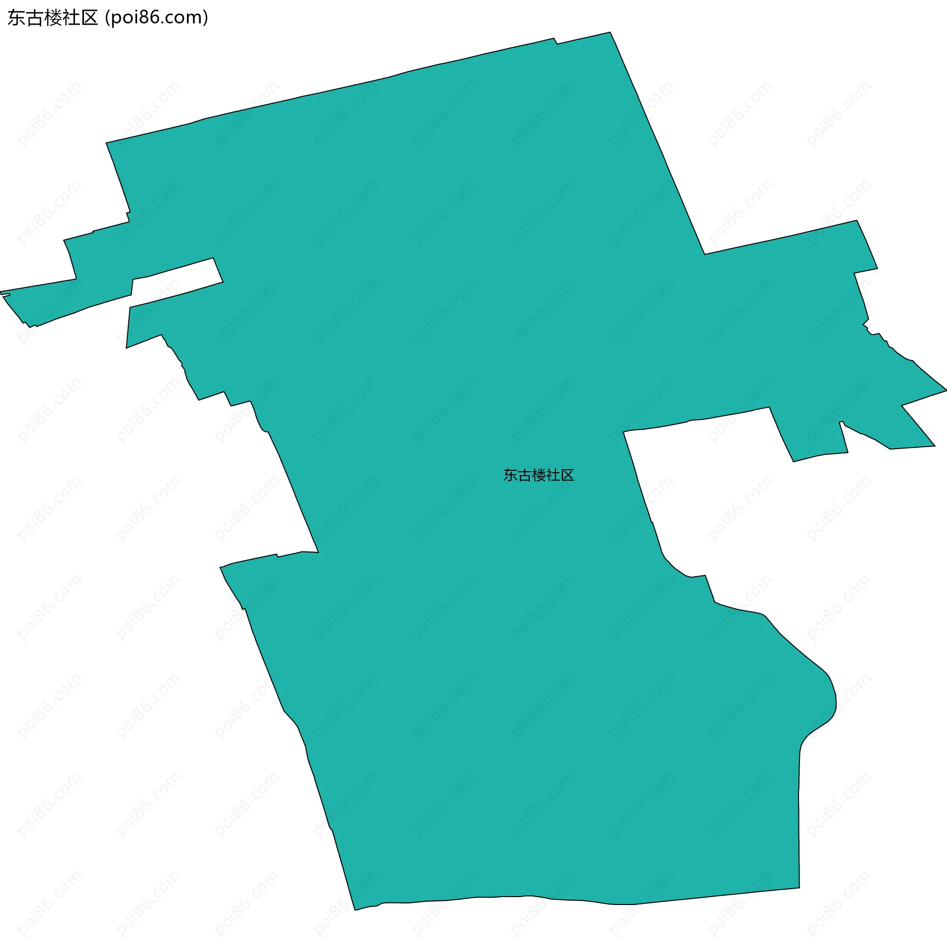 东古楼社区边界地图