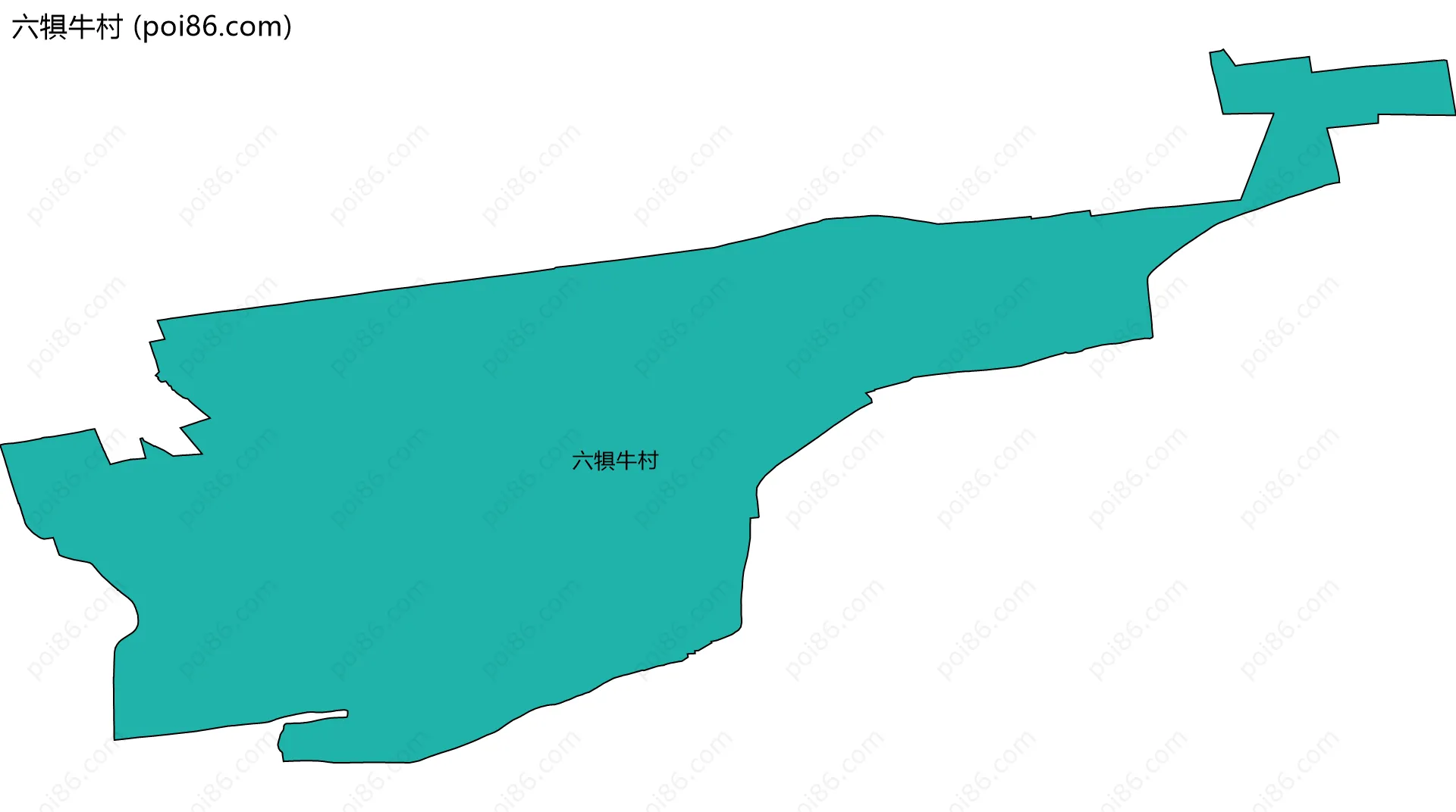 六犋牛村边界地图