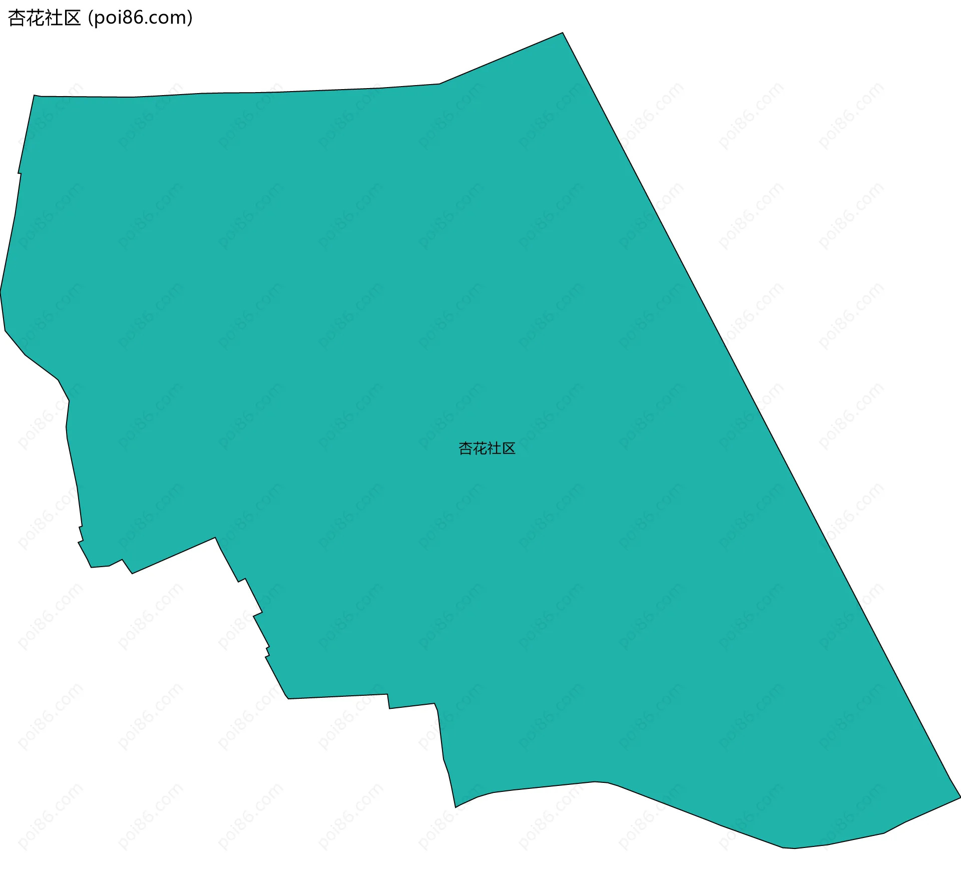 杏花社区边界地图