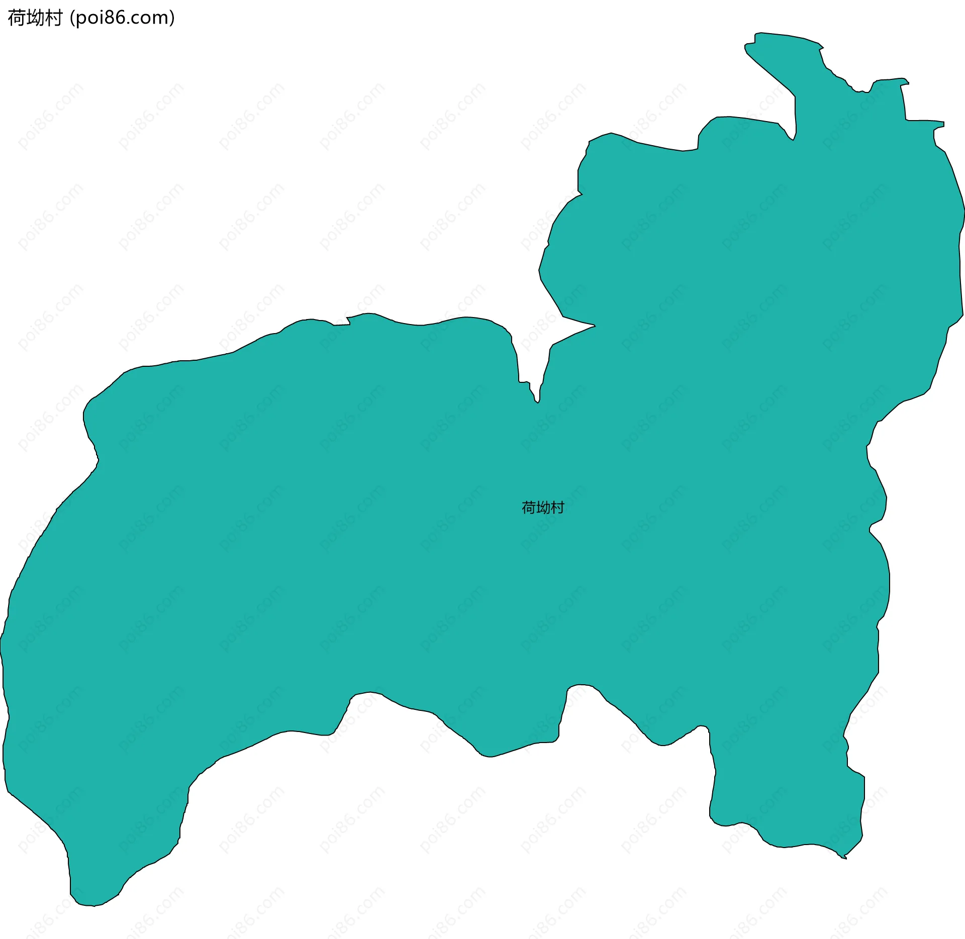 荷坳村边界地图