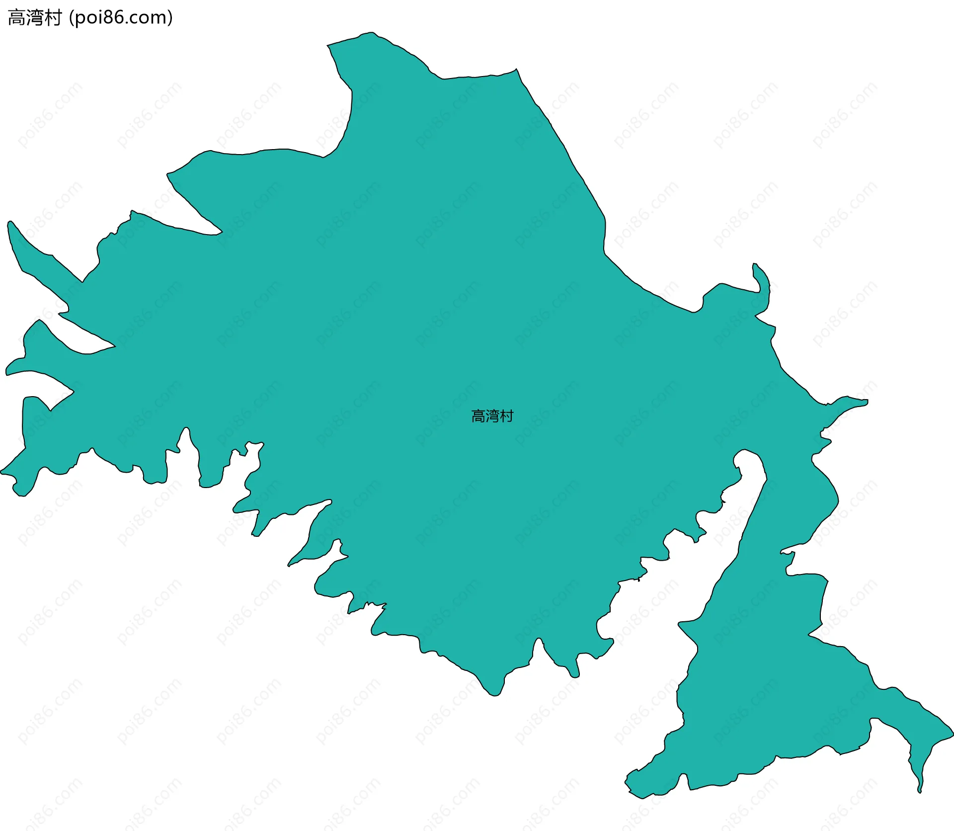 高湾村边界地图