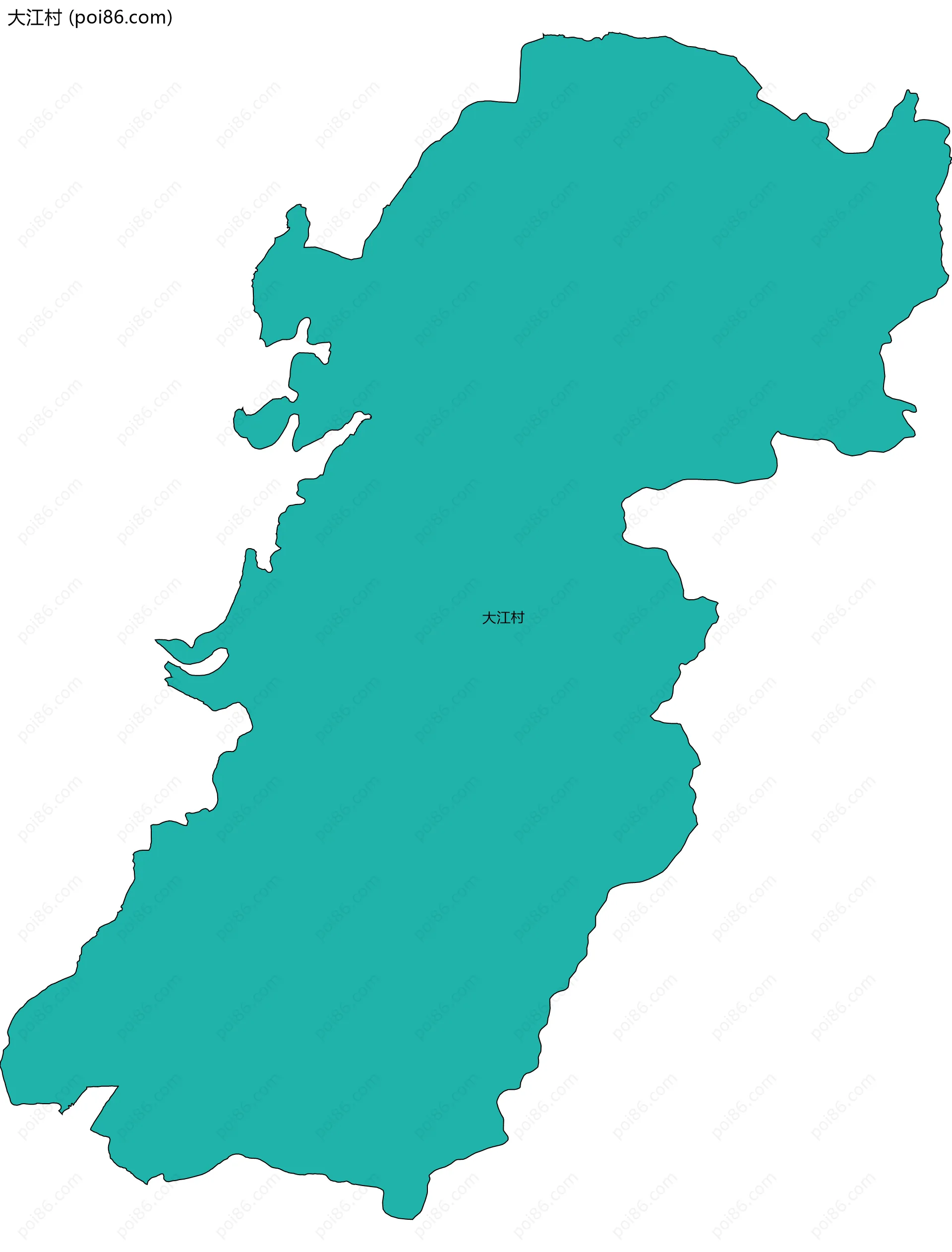 大江村边界地图