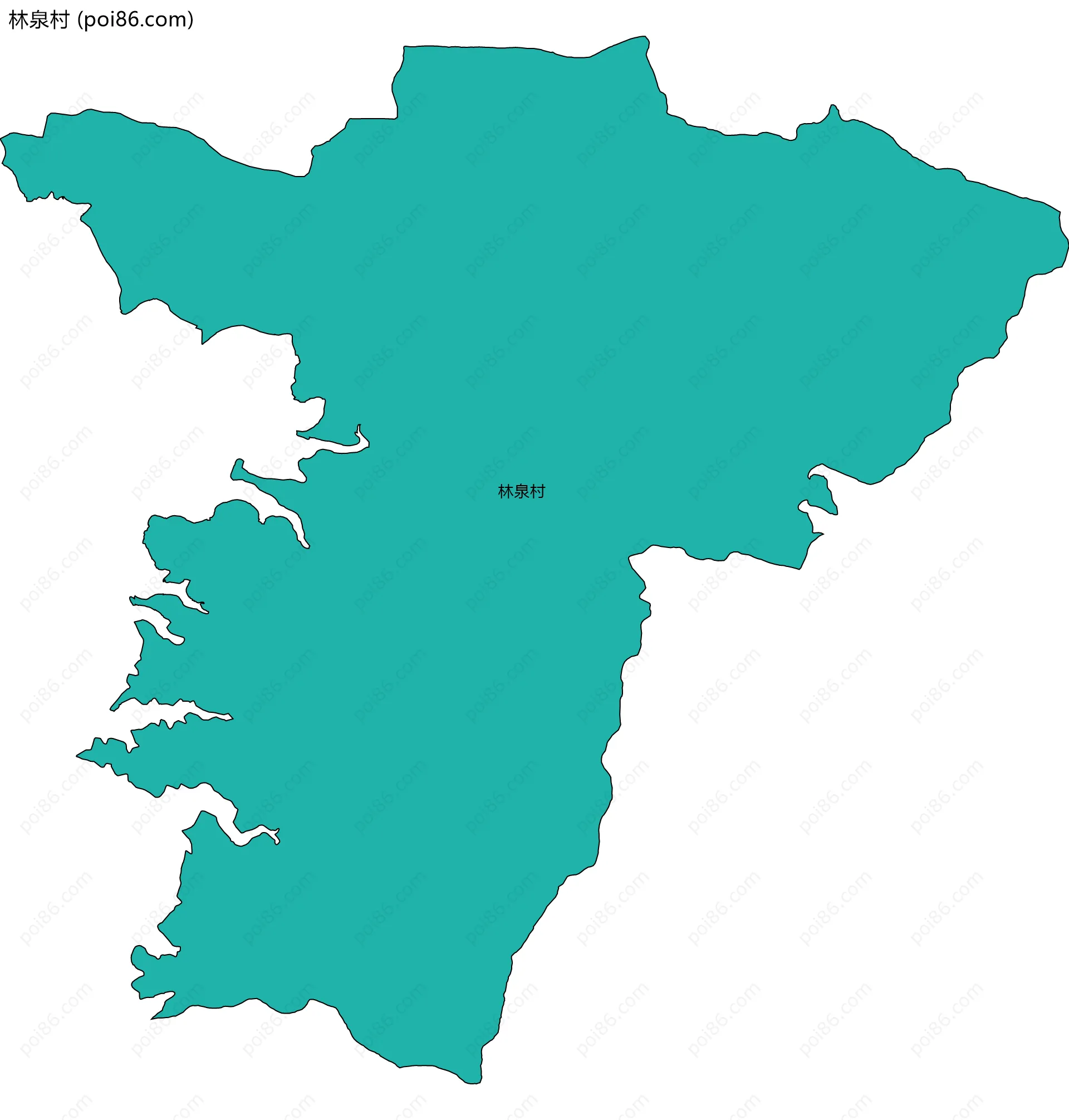 林泉村边界地图