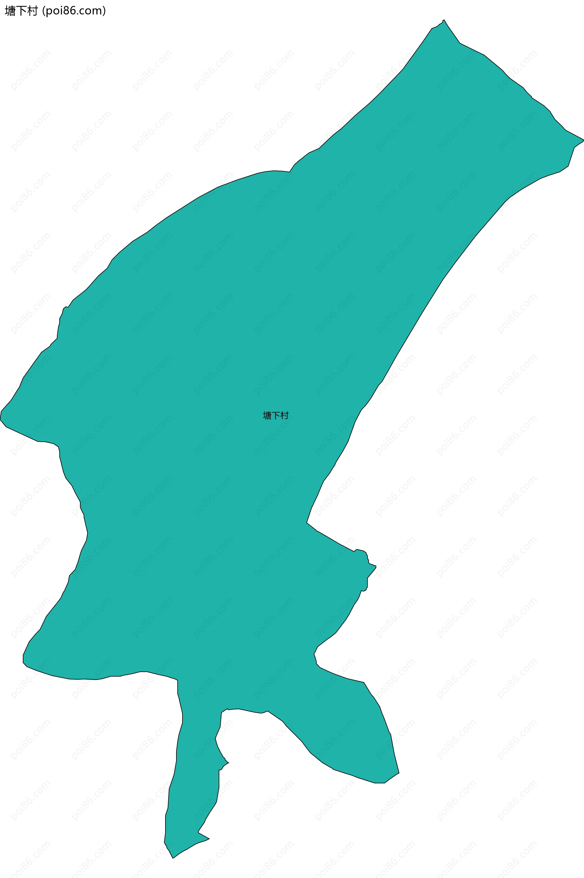 塘下村边界地图