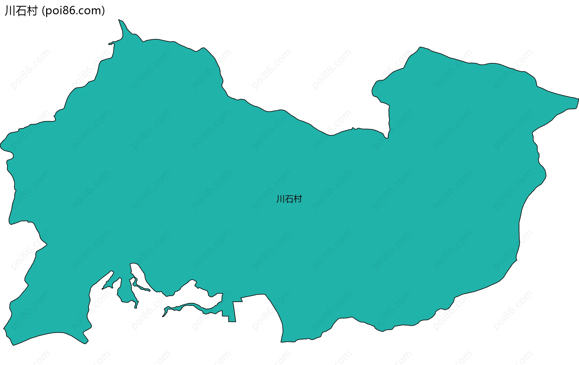 川石村边界地图