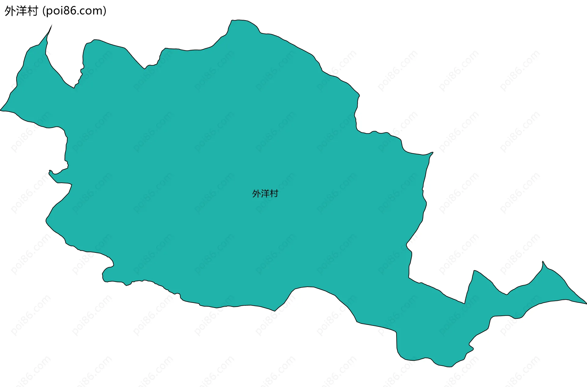 外洋村边界地图