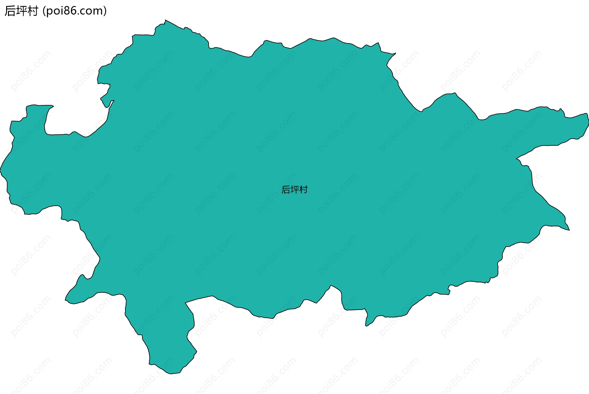 后坪村边界地图