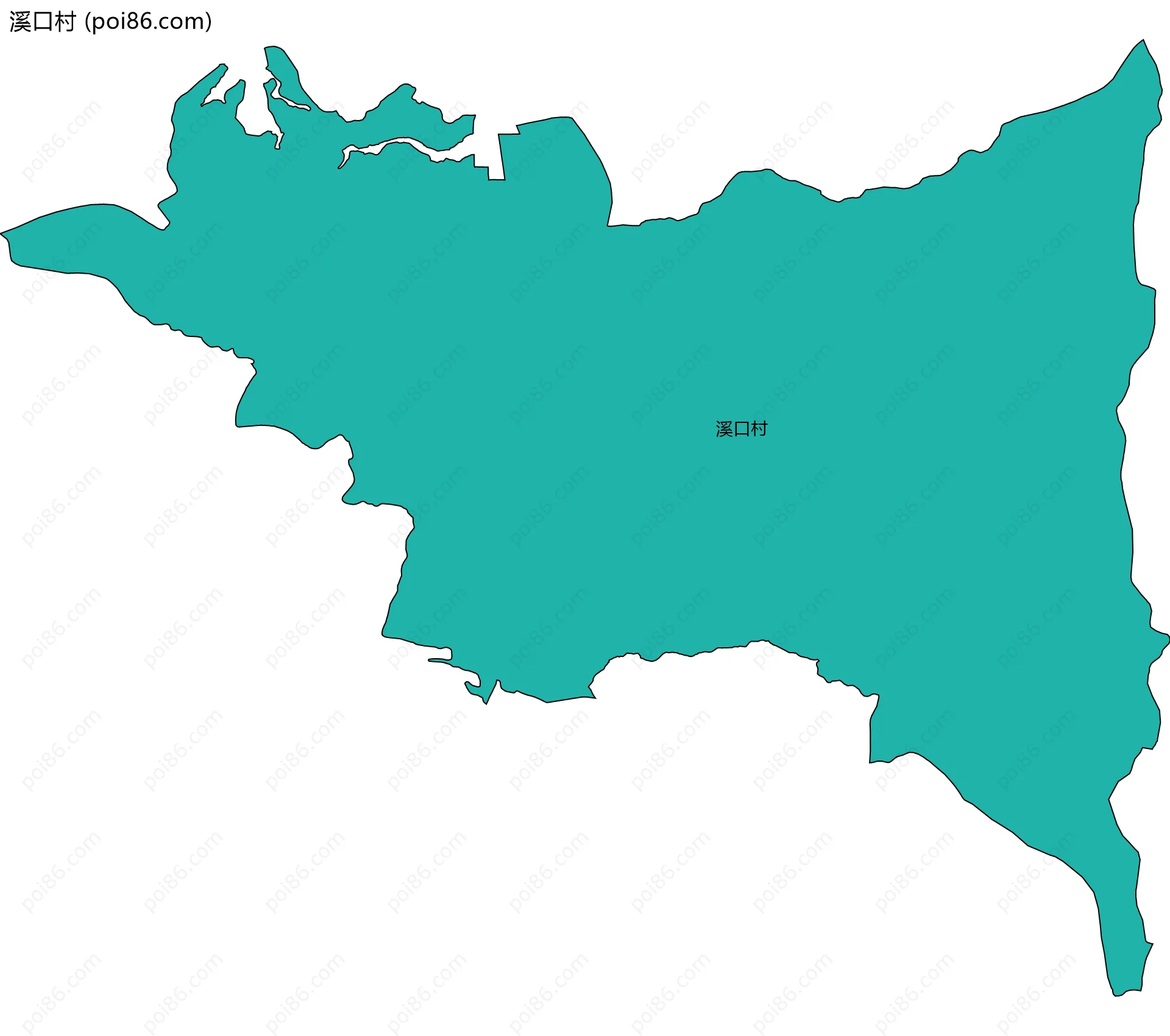 溪口村边界地图