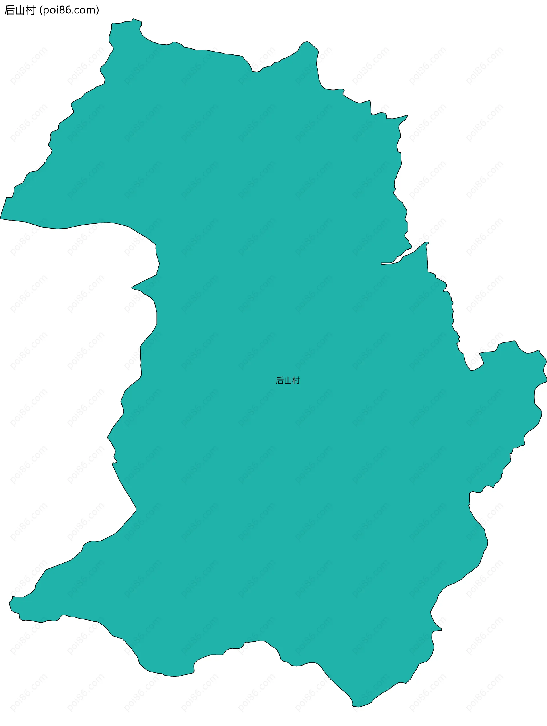 后山村边界地图