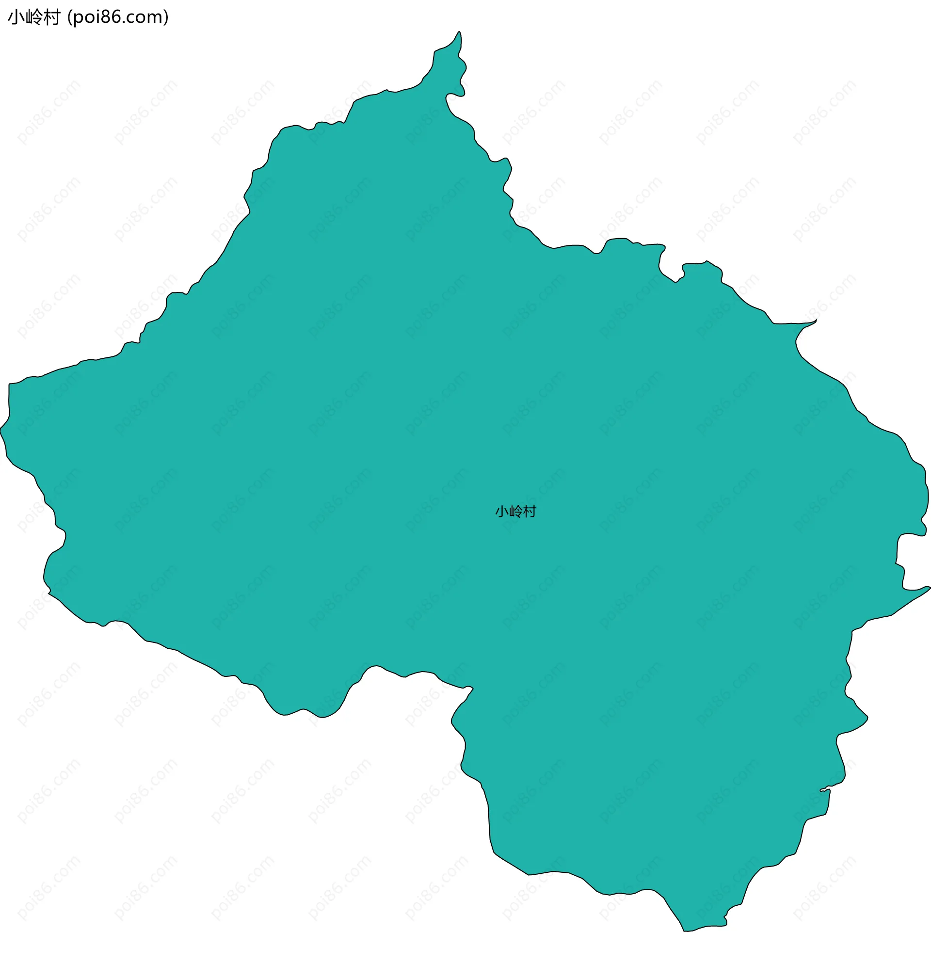 小岭村边界地图