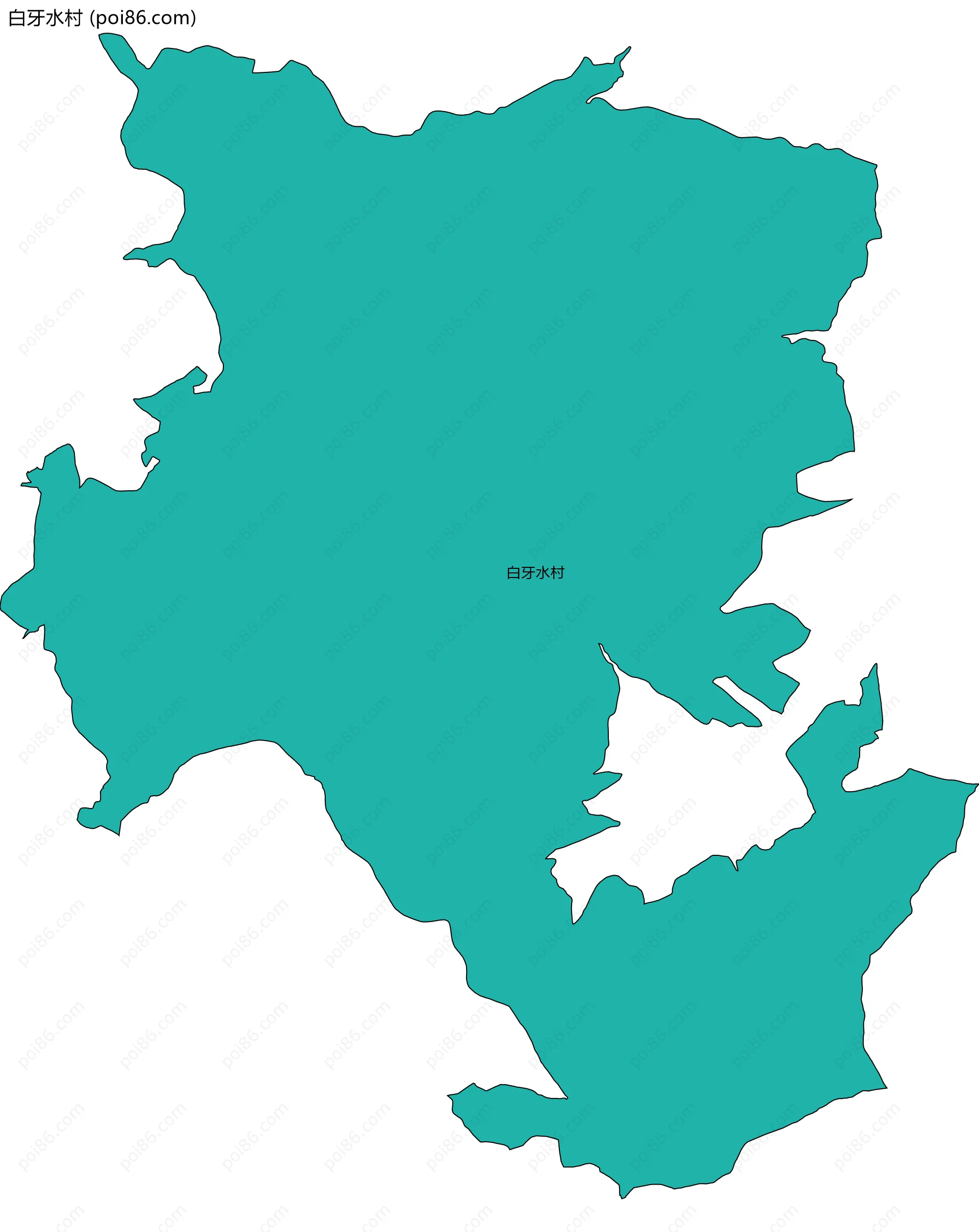 白牙水村边界地图