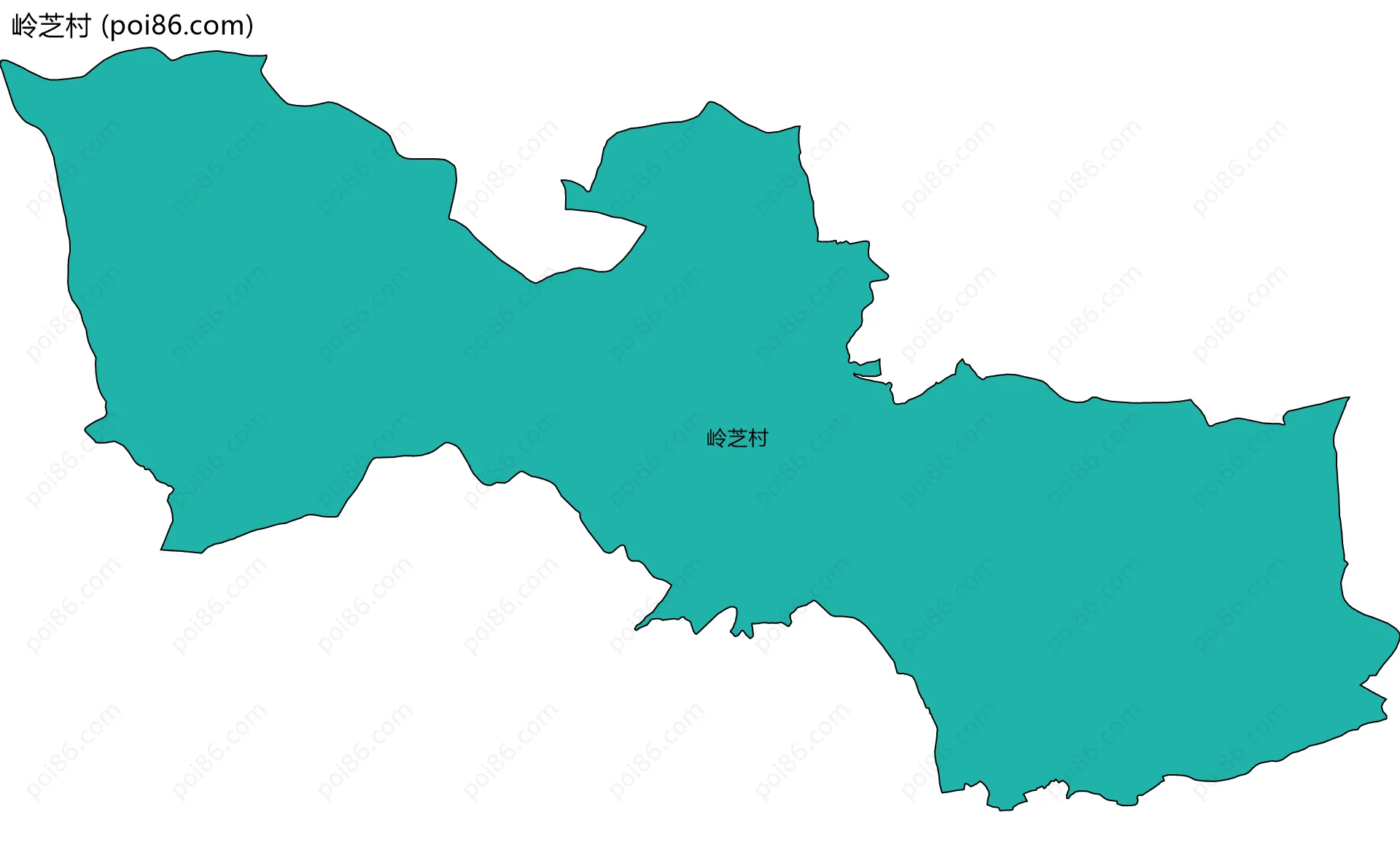 岭芝村边界地图
