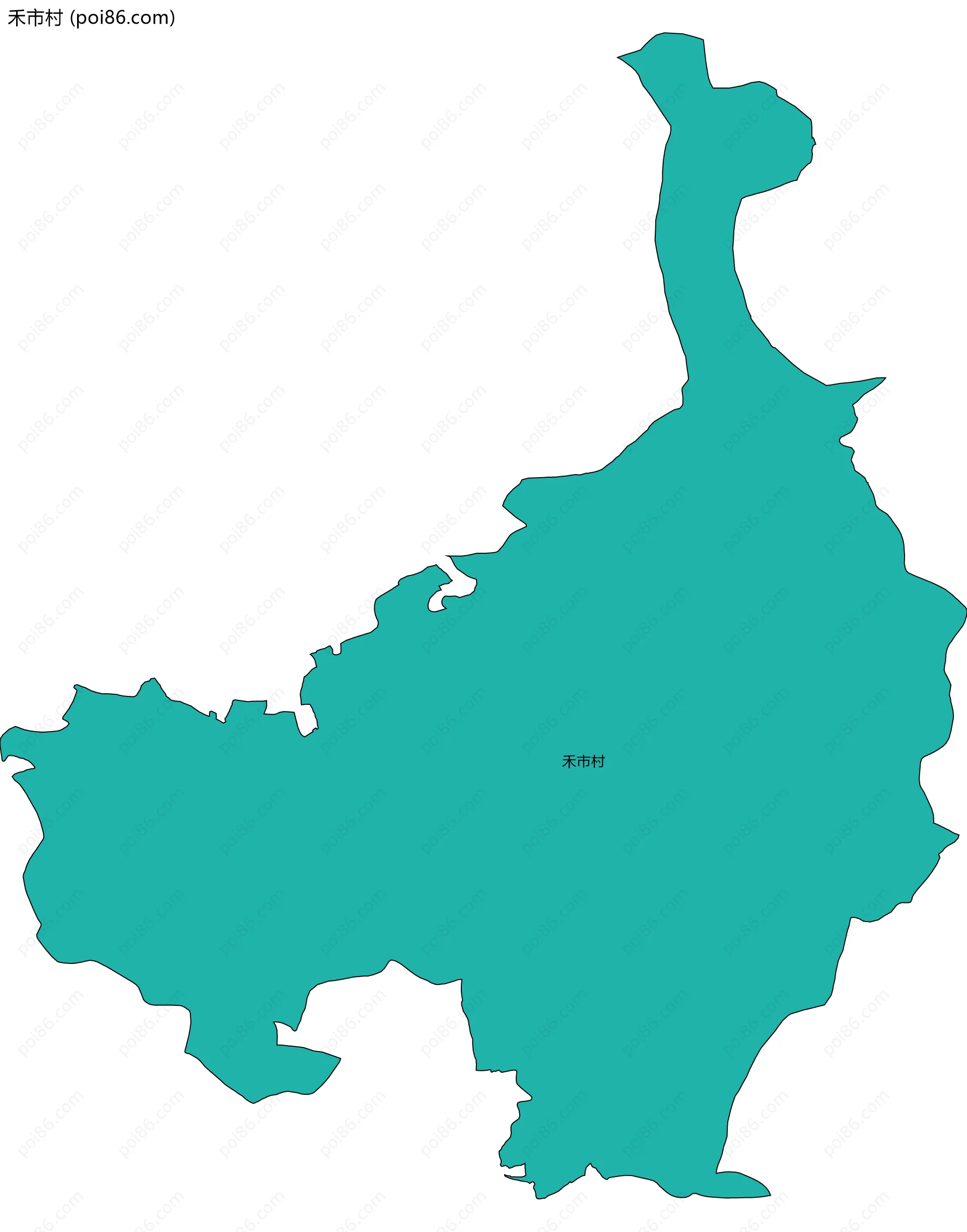 禾市村边界地图