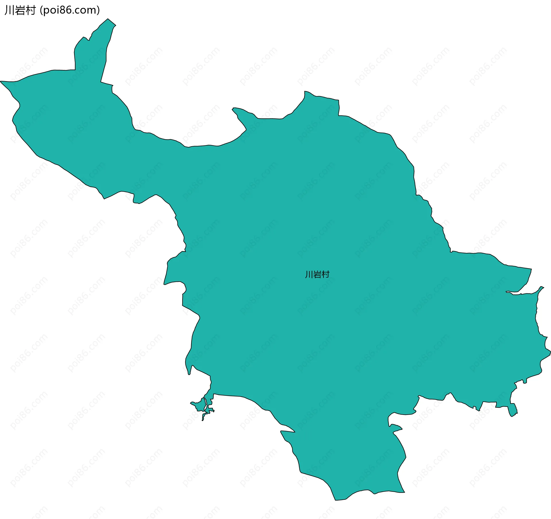 川岩村边界地图
