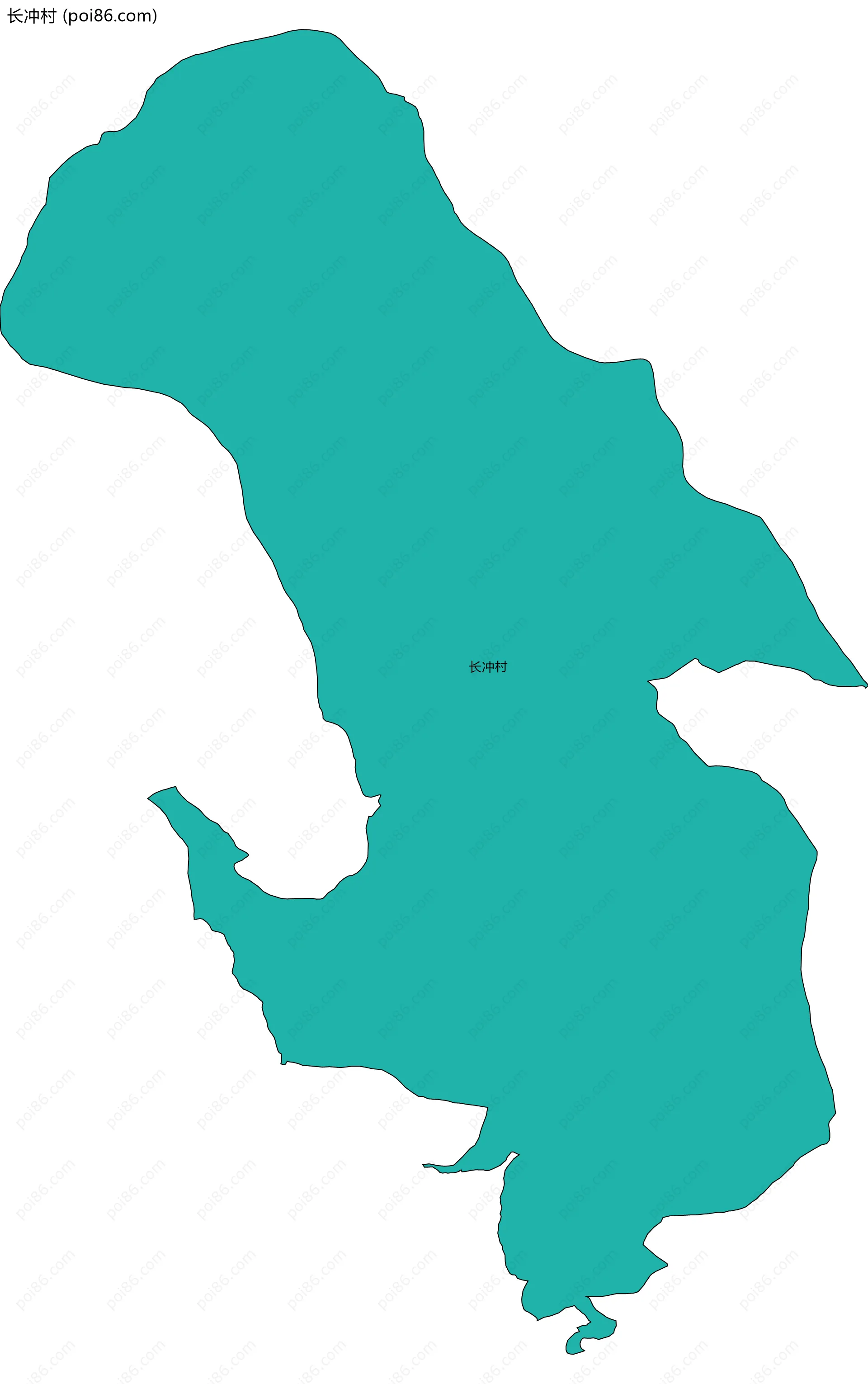 长冲村边界地图