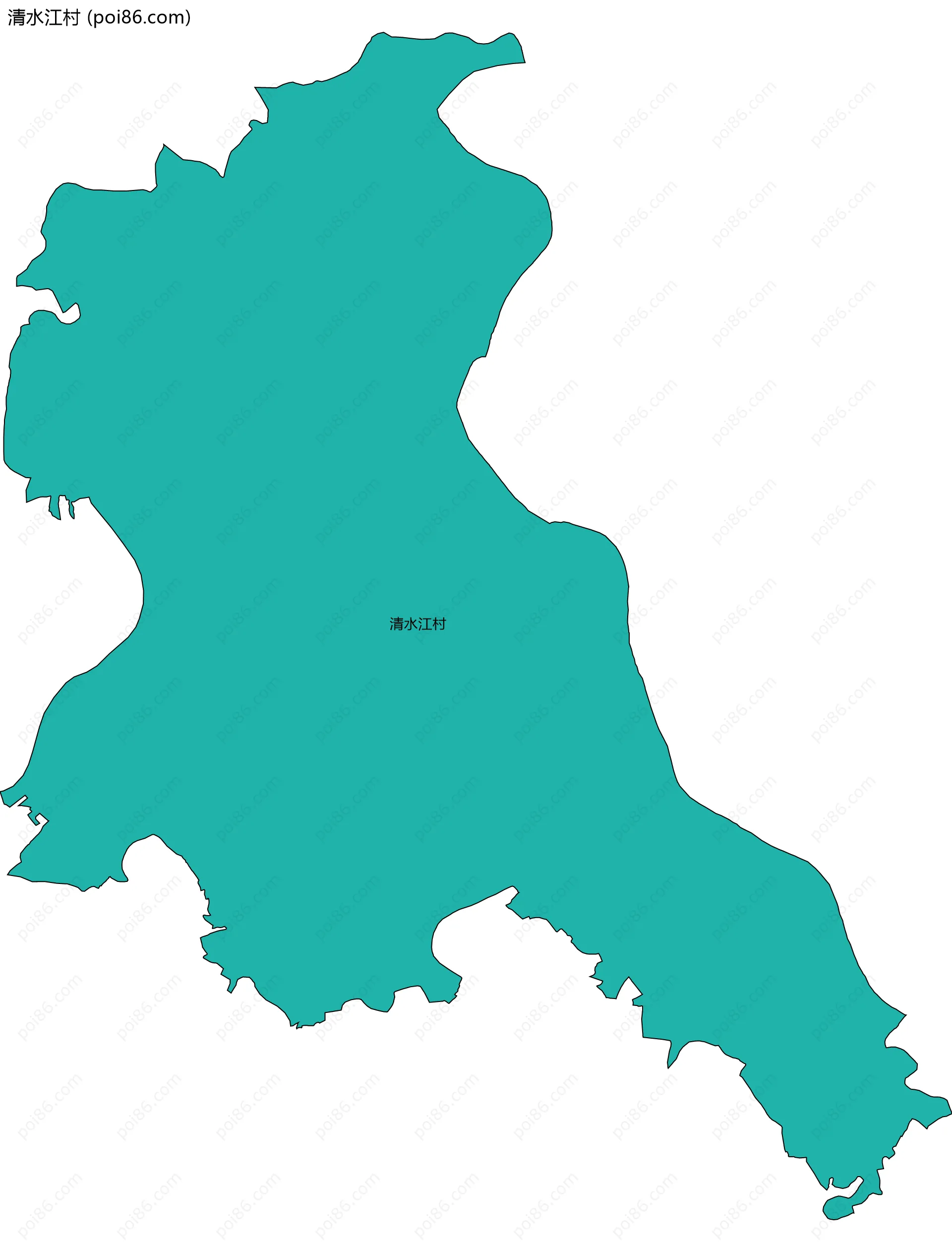 清水江村边界地图