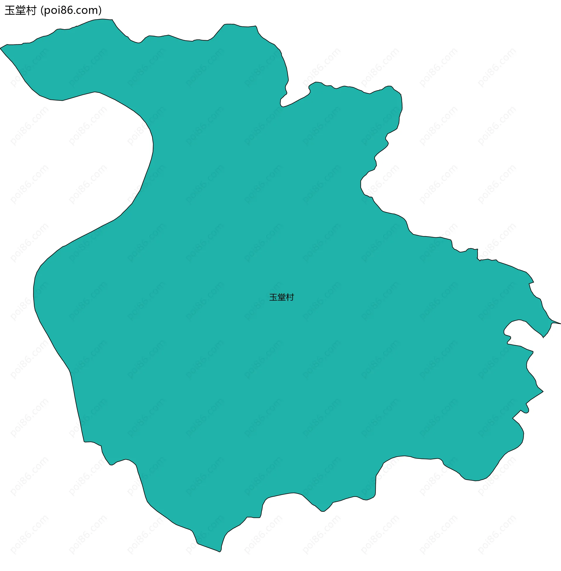 玉堂村边界地图