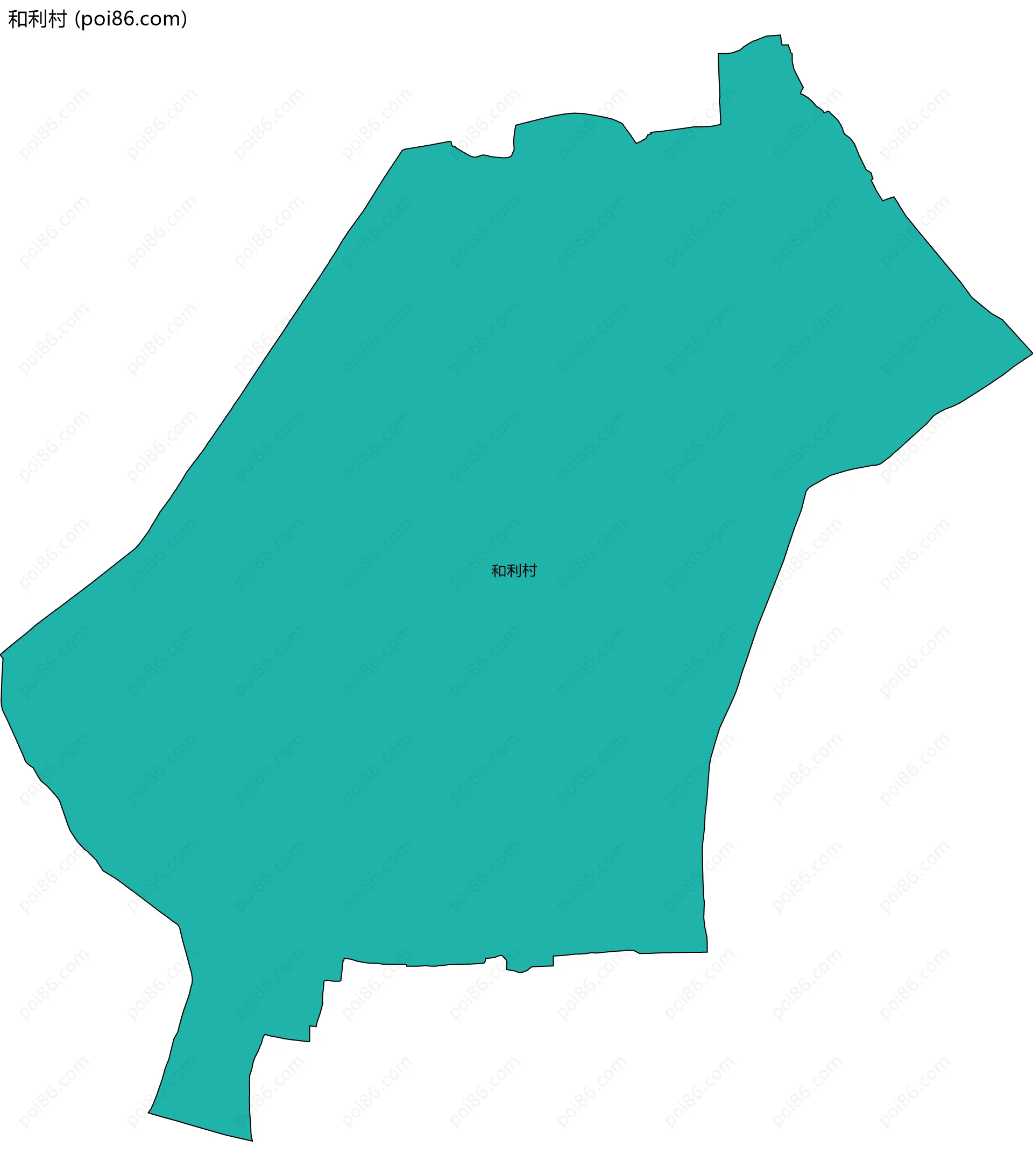 和利村边界地图