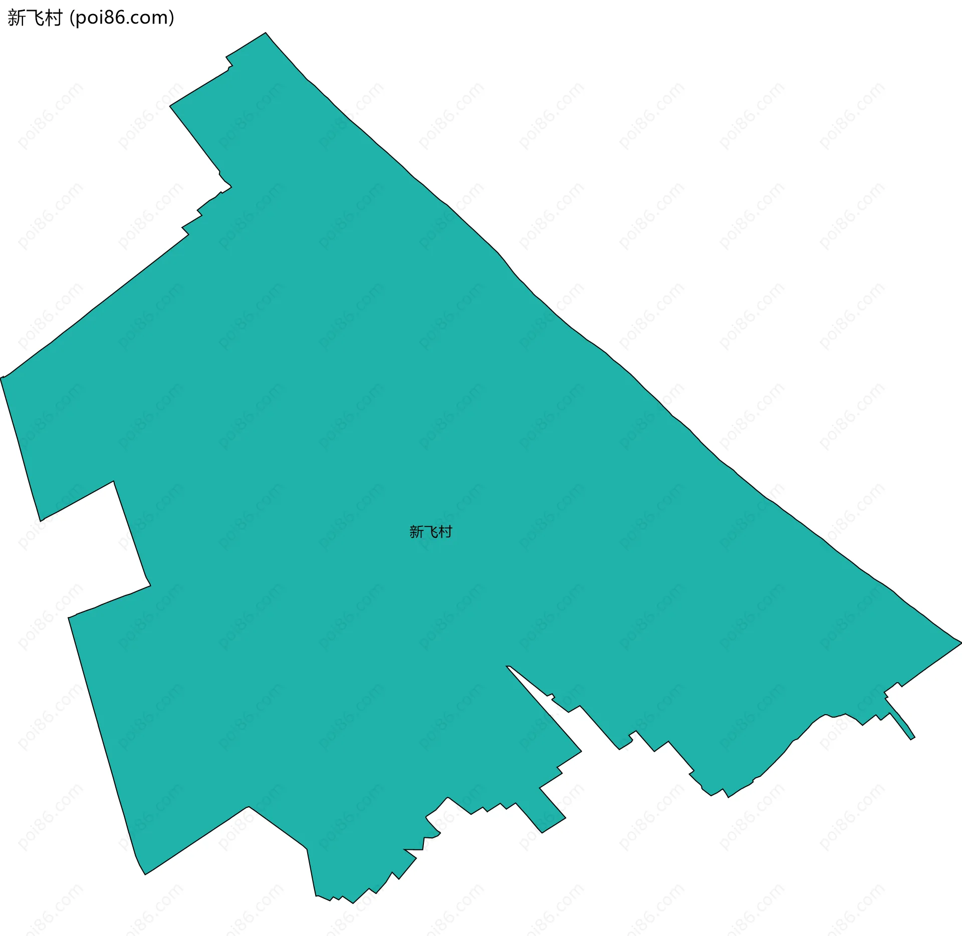 新飞村边界地图
