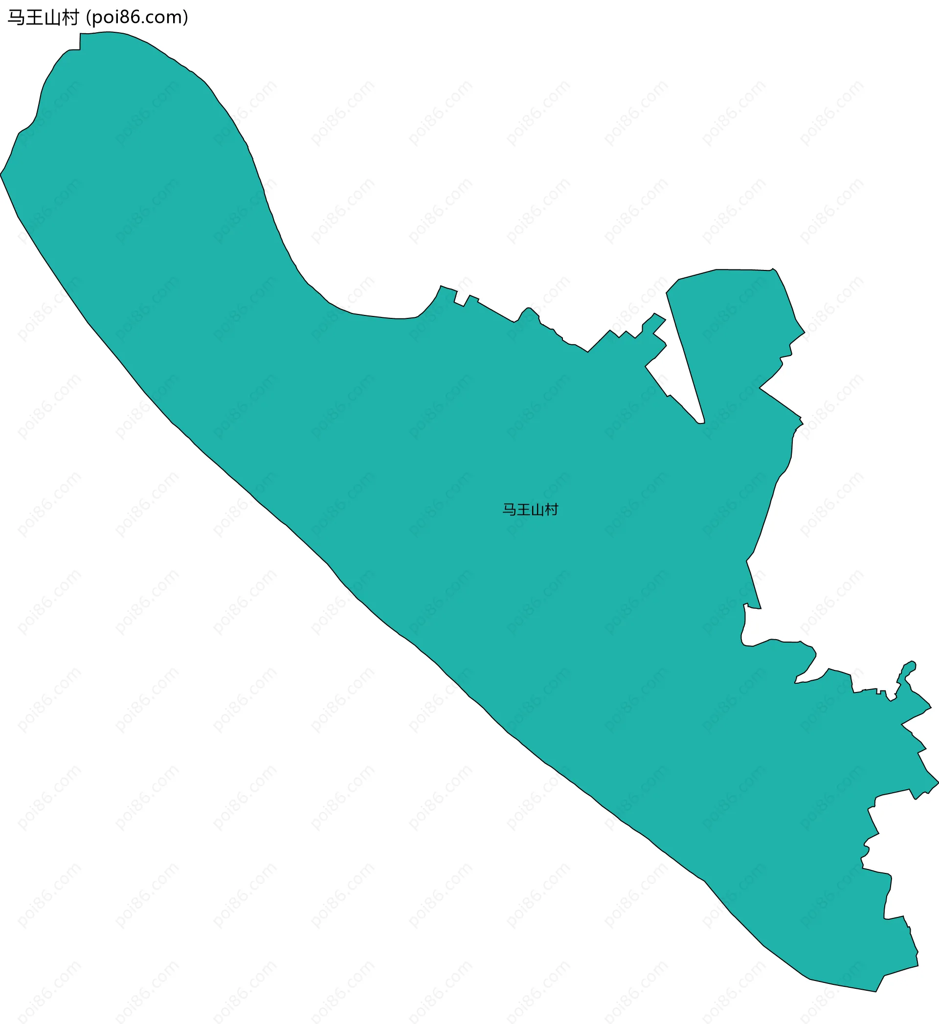 马王山村边界地图