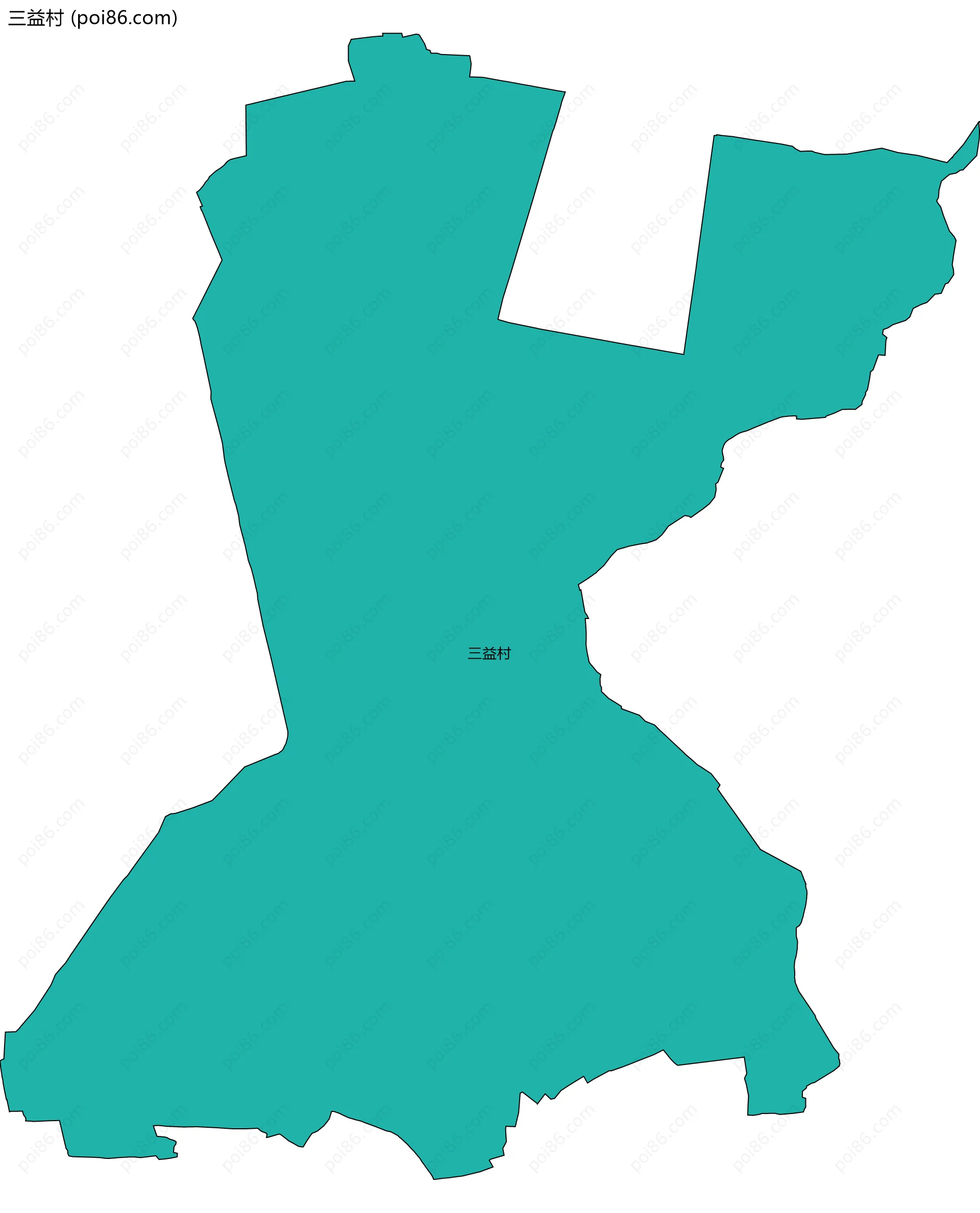 三益村边界地图
