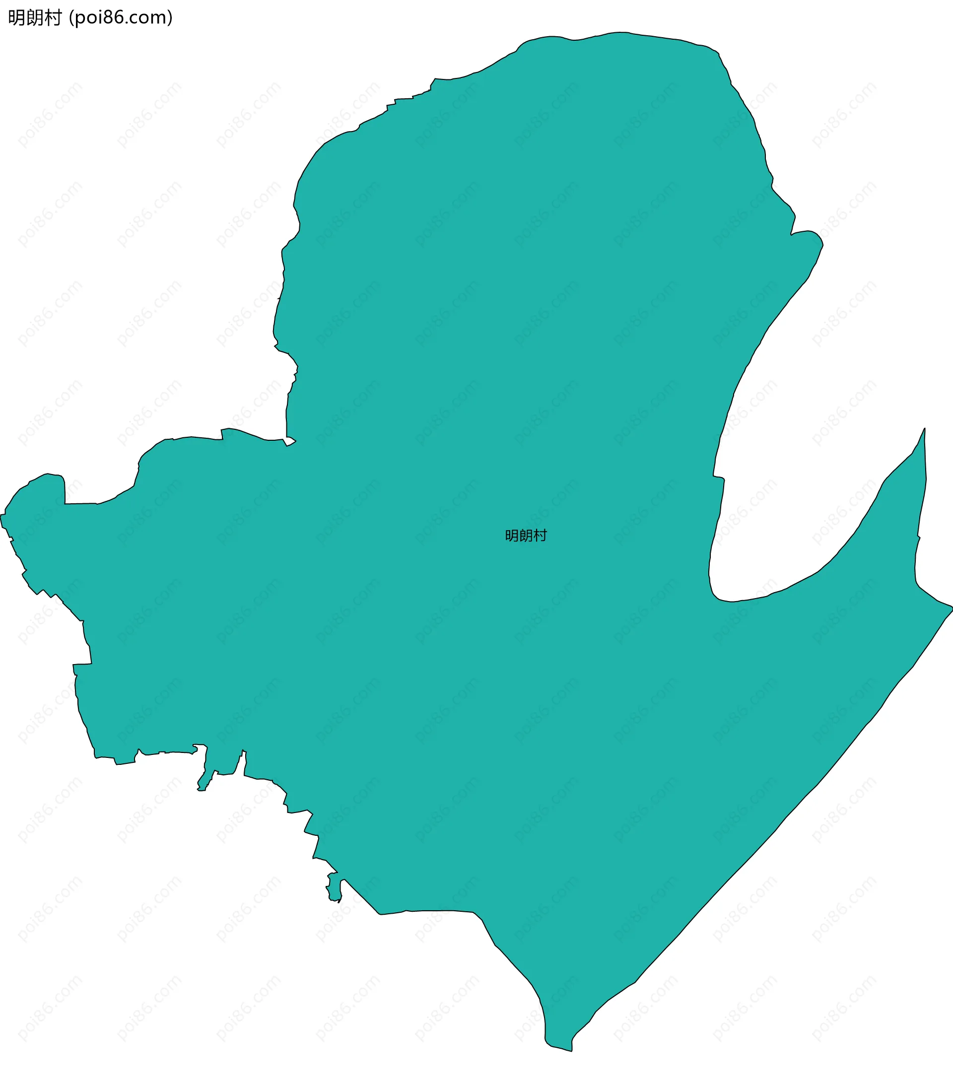 明朗村边界地图