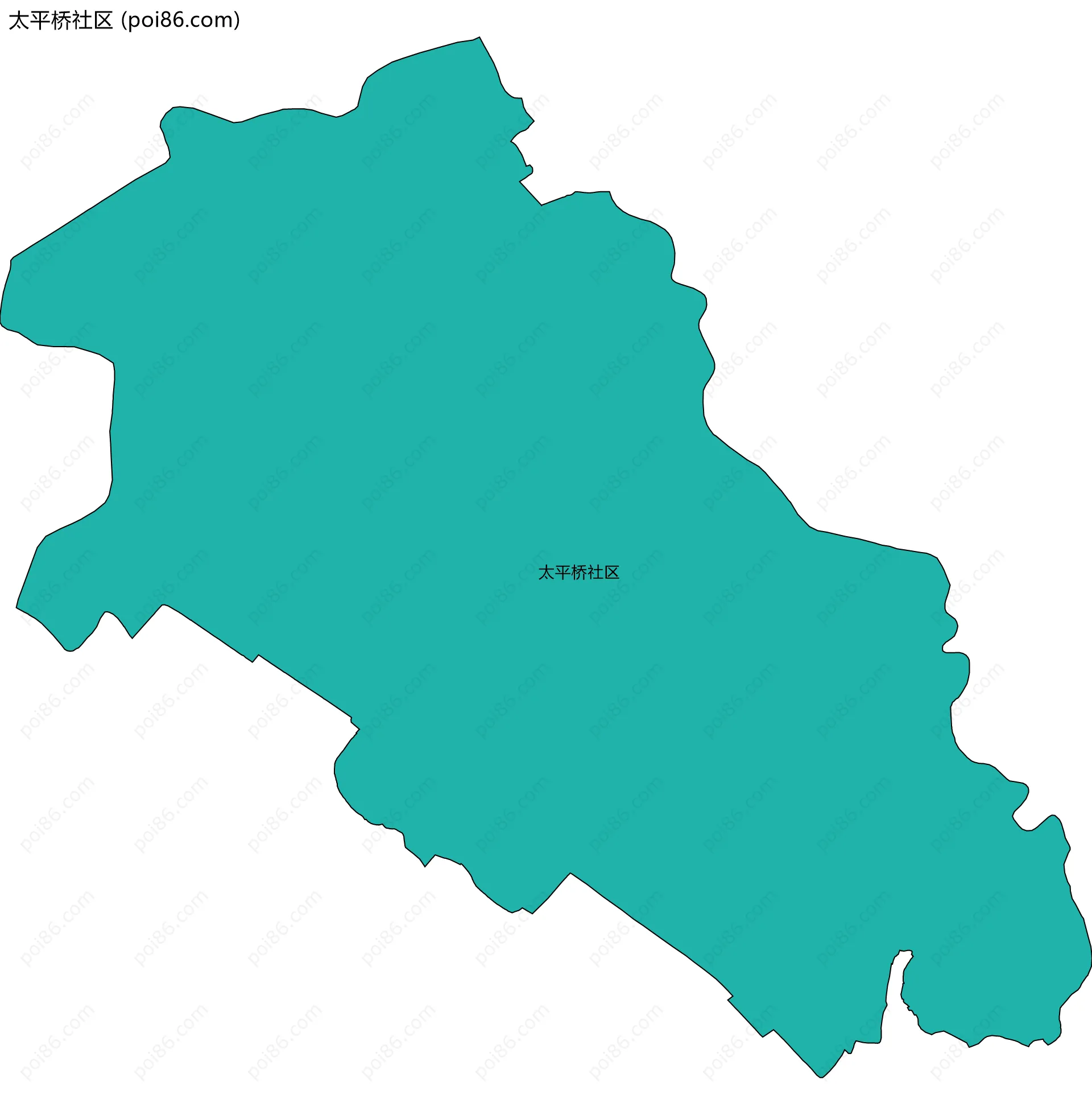 太平桥社区边界地图