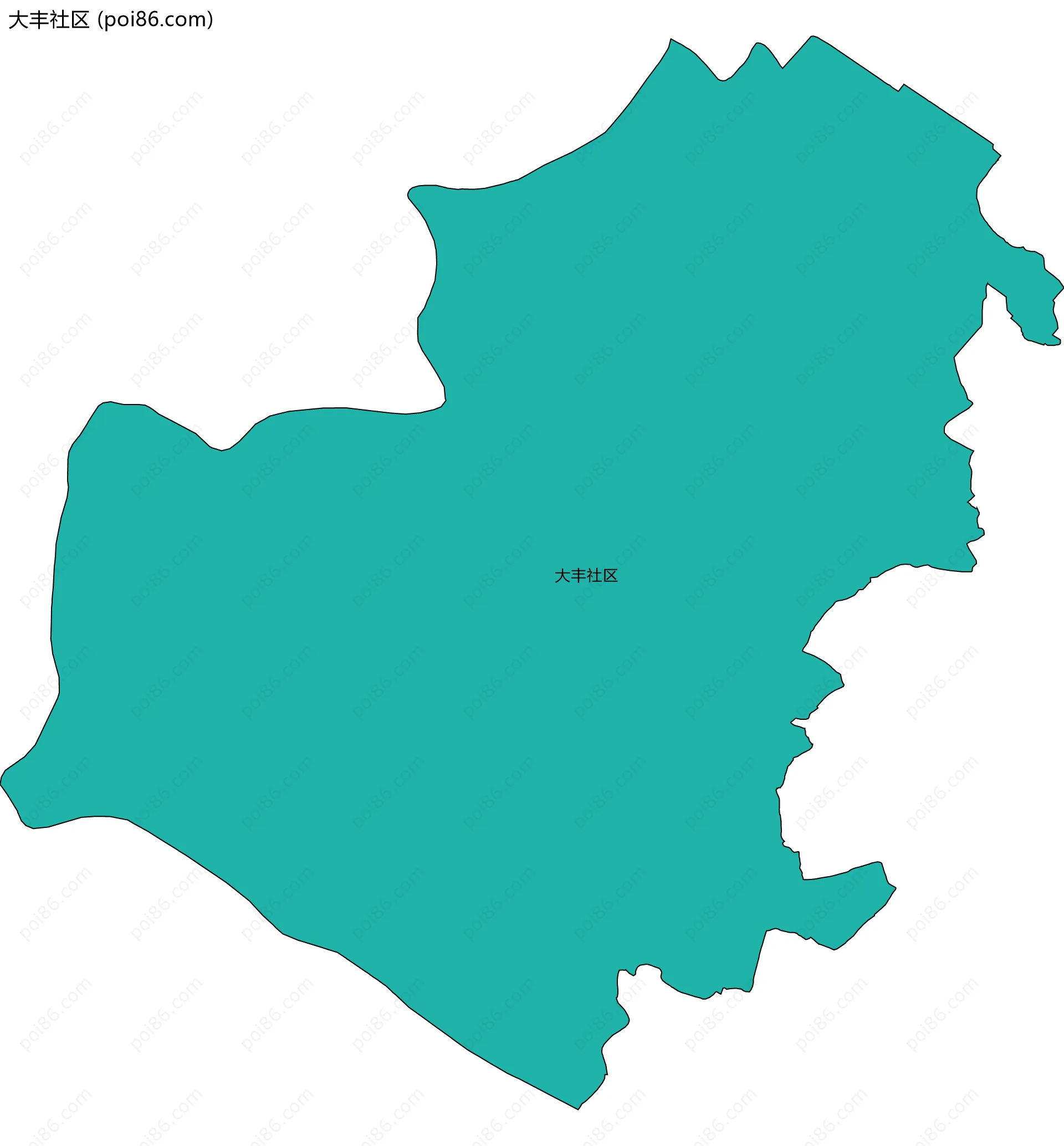 大丰社区边界地图