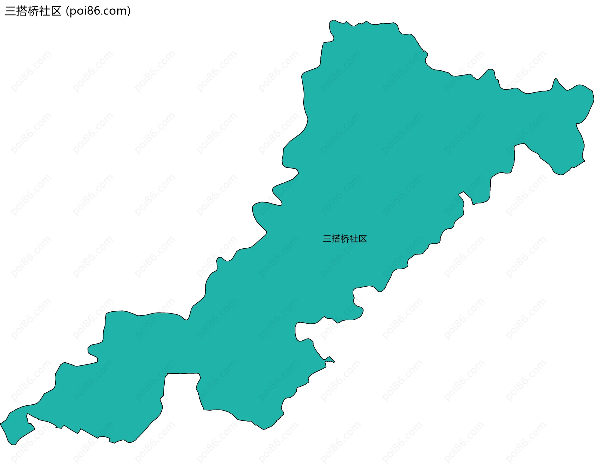 三搭桥社区边界地图