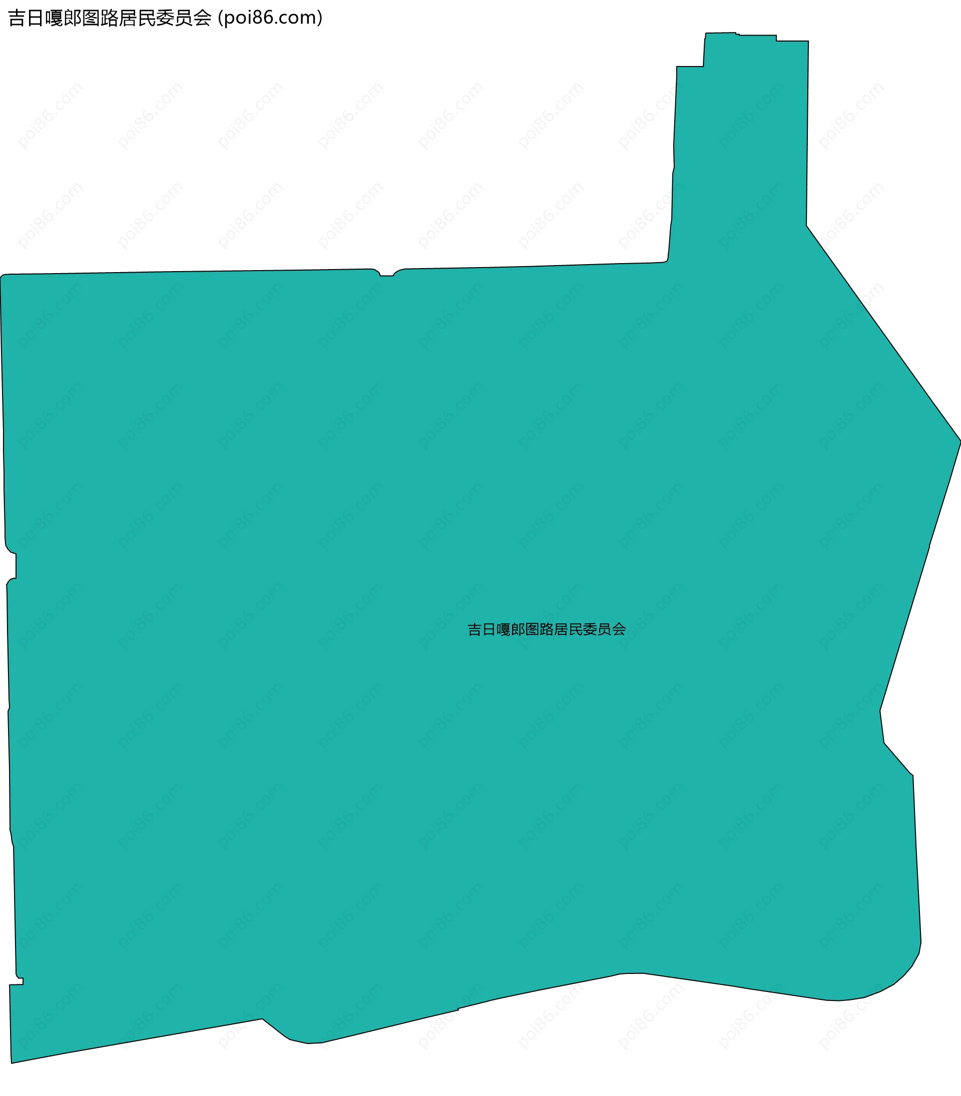 吉日嘎郎图路居民委员会边界地图