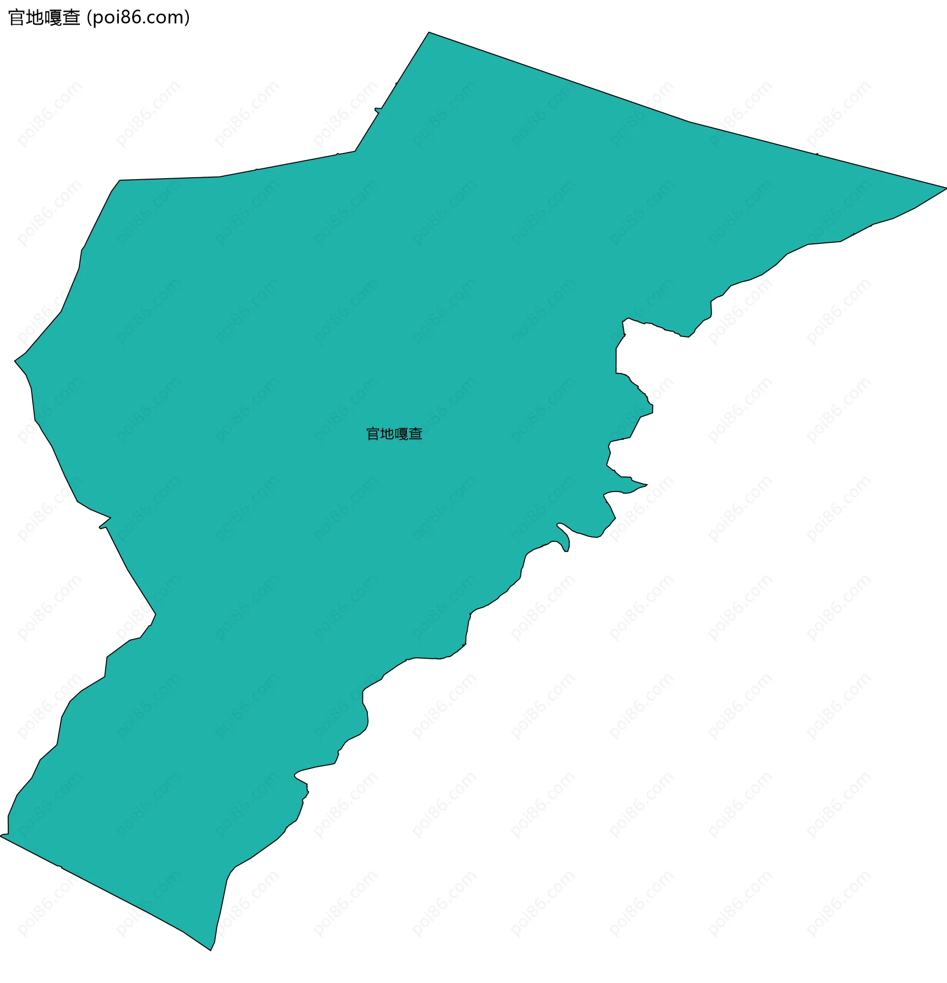 官地嘎查边界地图