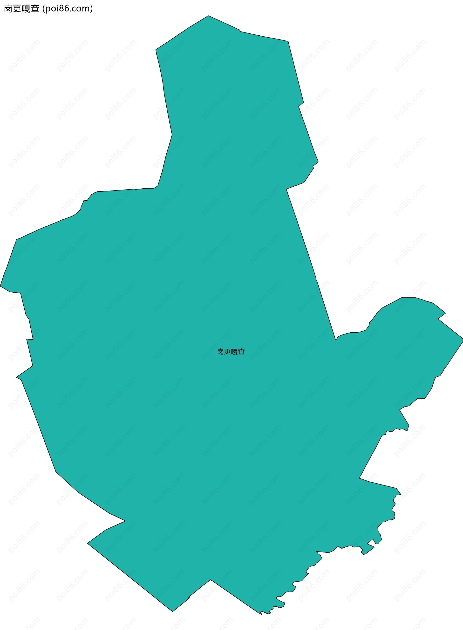 岗更嘎查边界地图