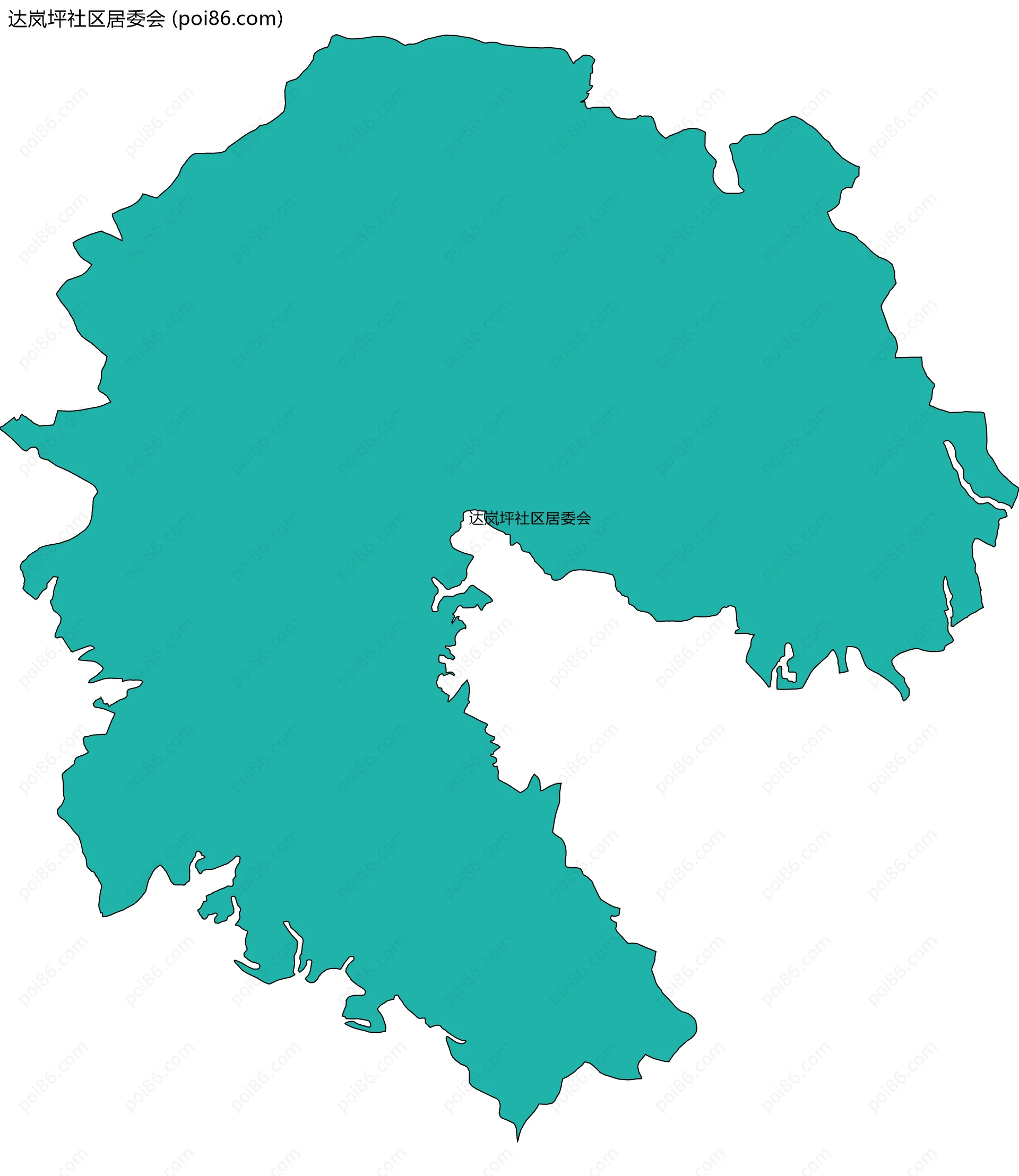 达岚坪社区居委会边界地图