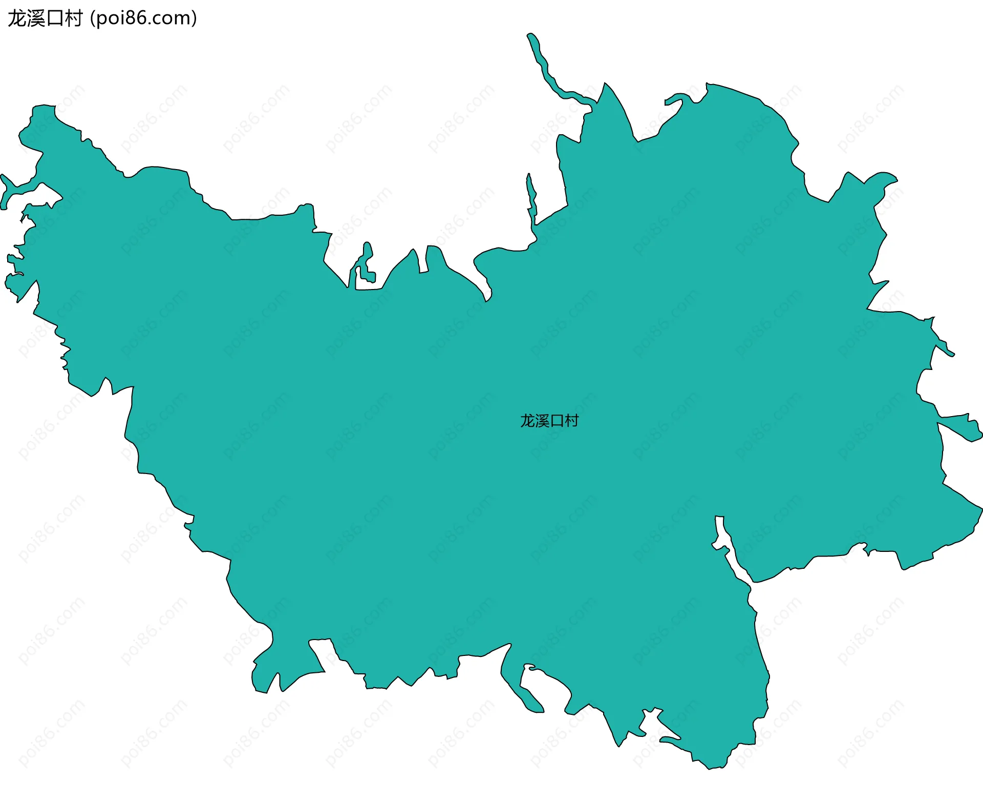 龙溪口村边界地图