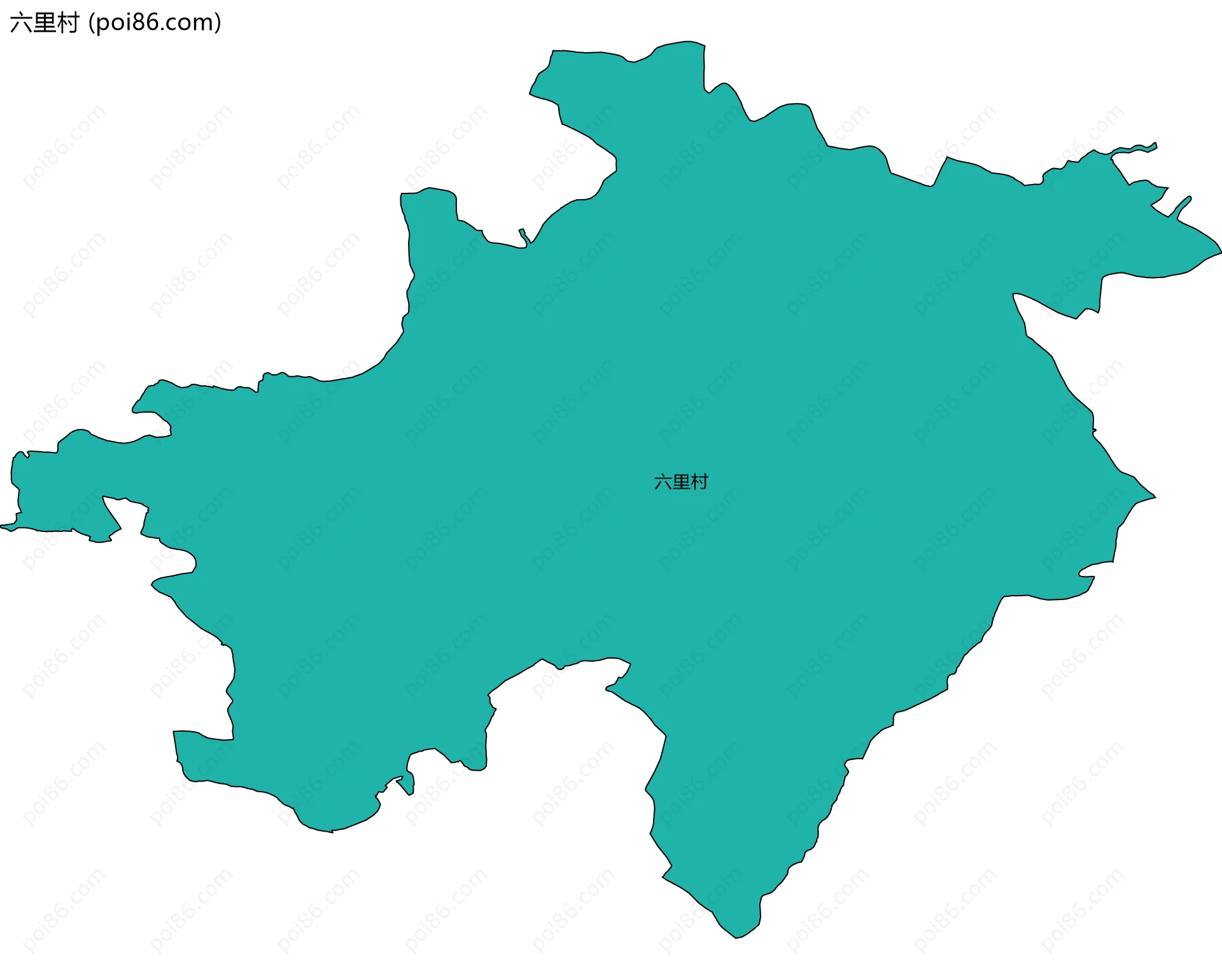 六里村边界地图