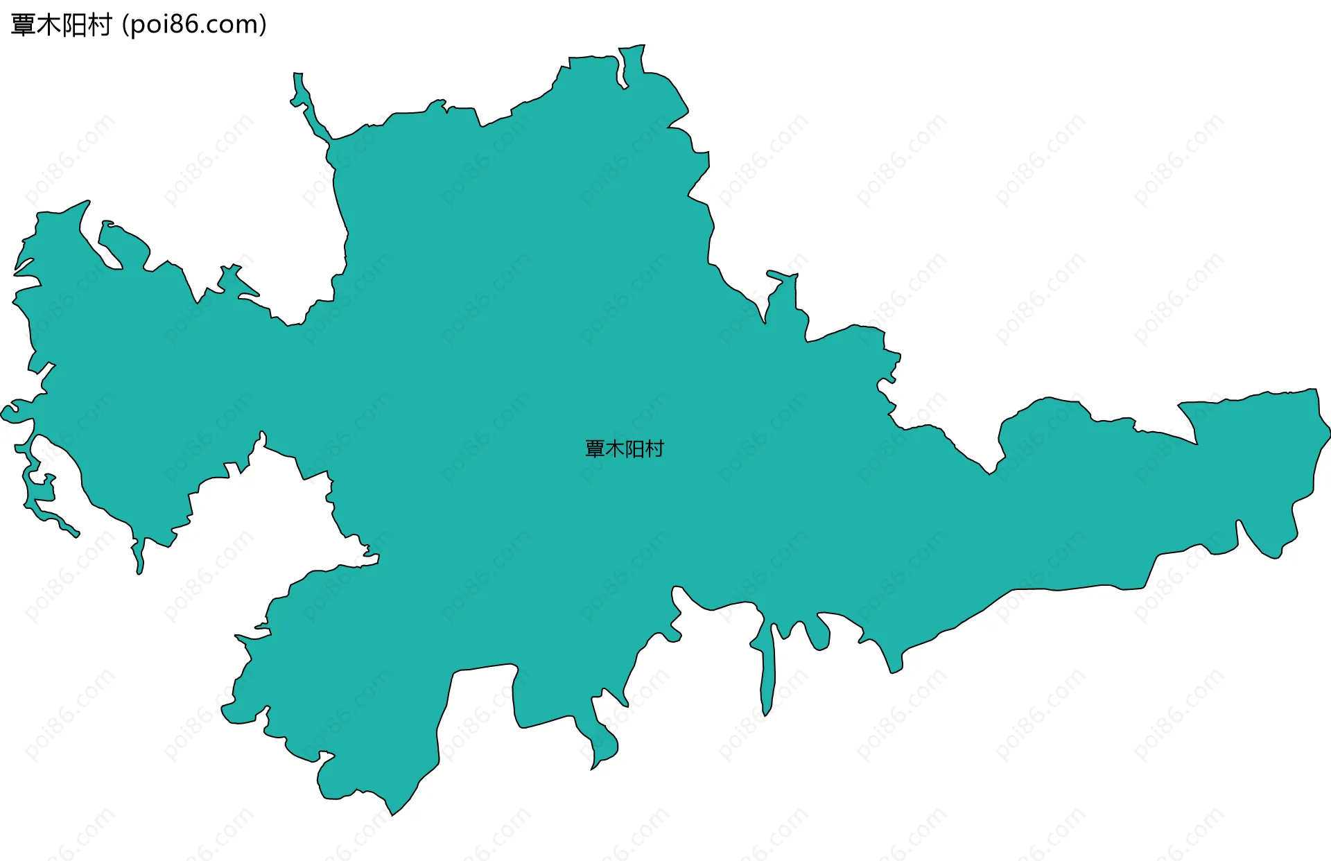 覃木阳村边界地图