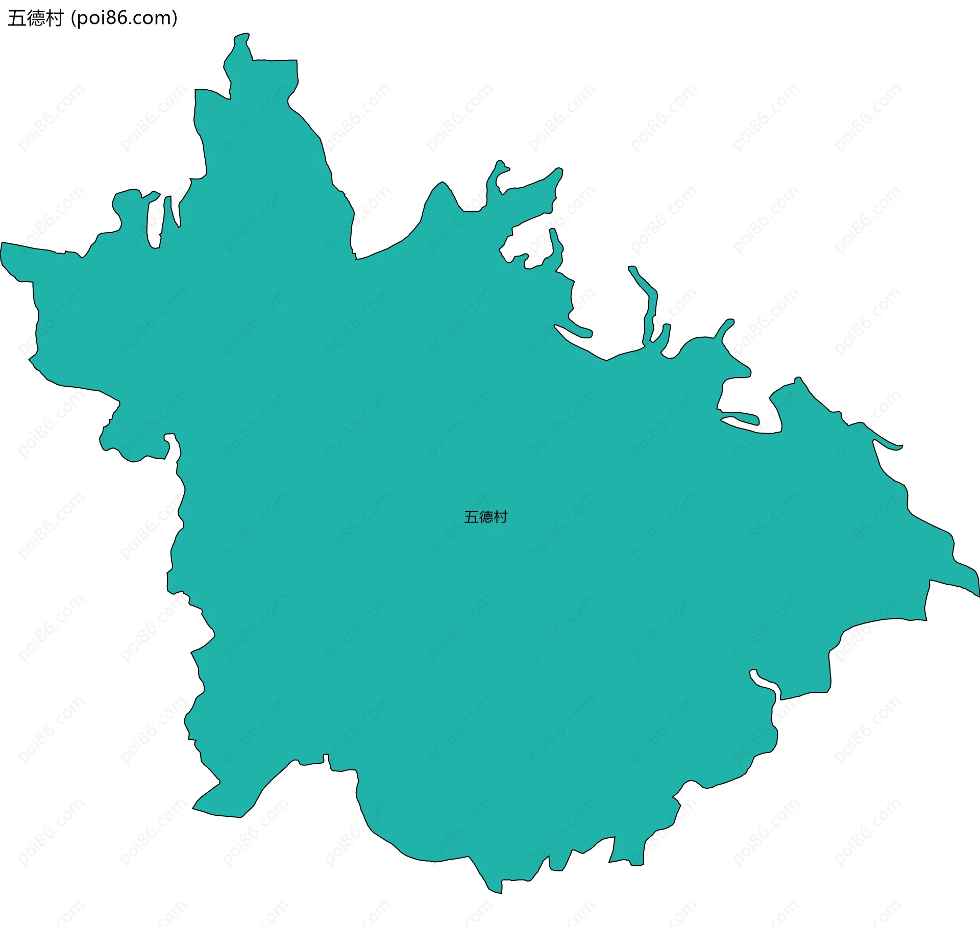 五德村边界地图