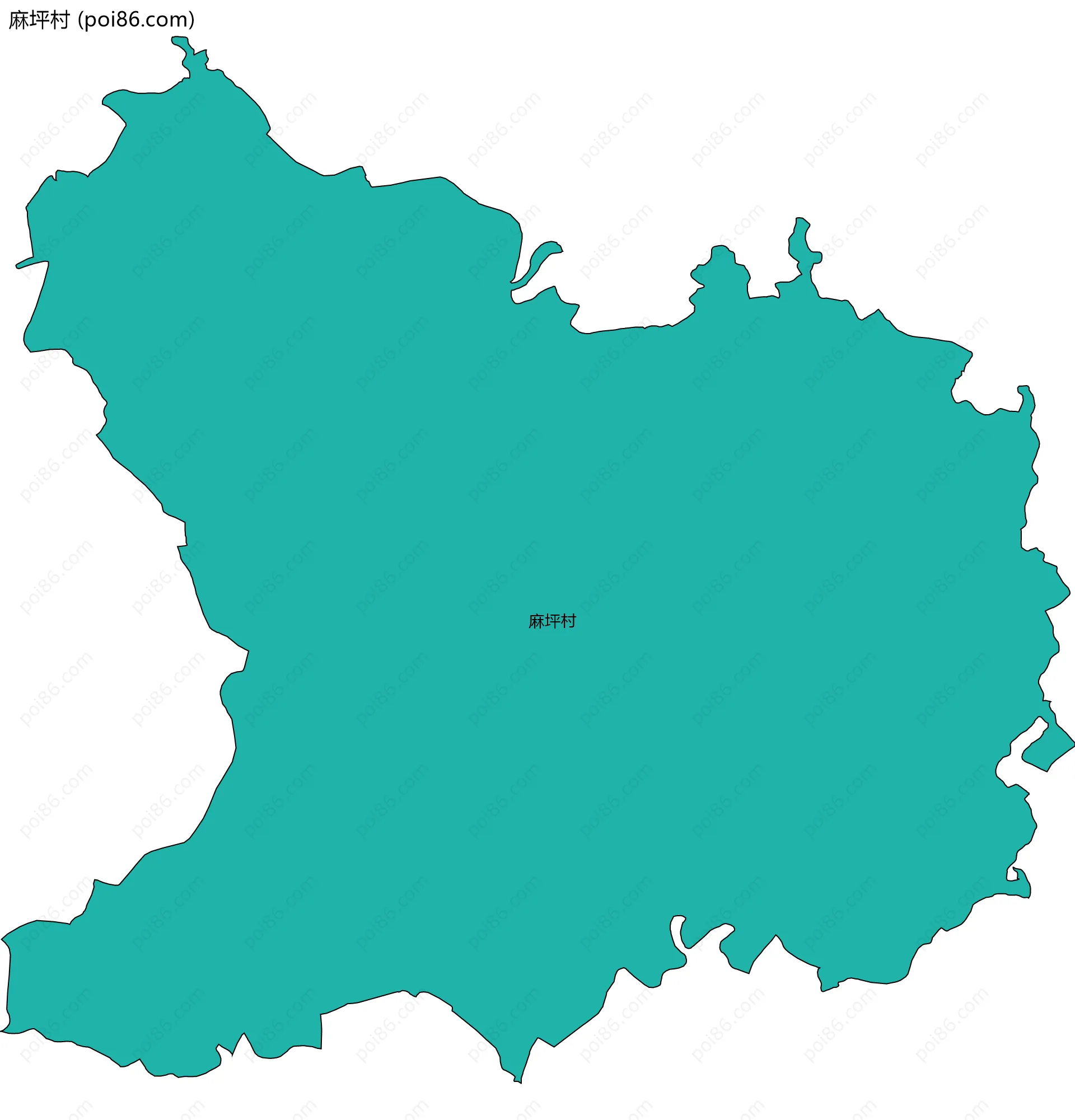 麻坪村边界地图