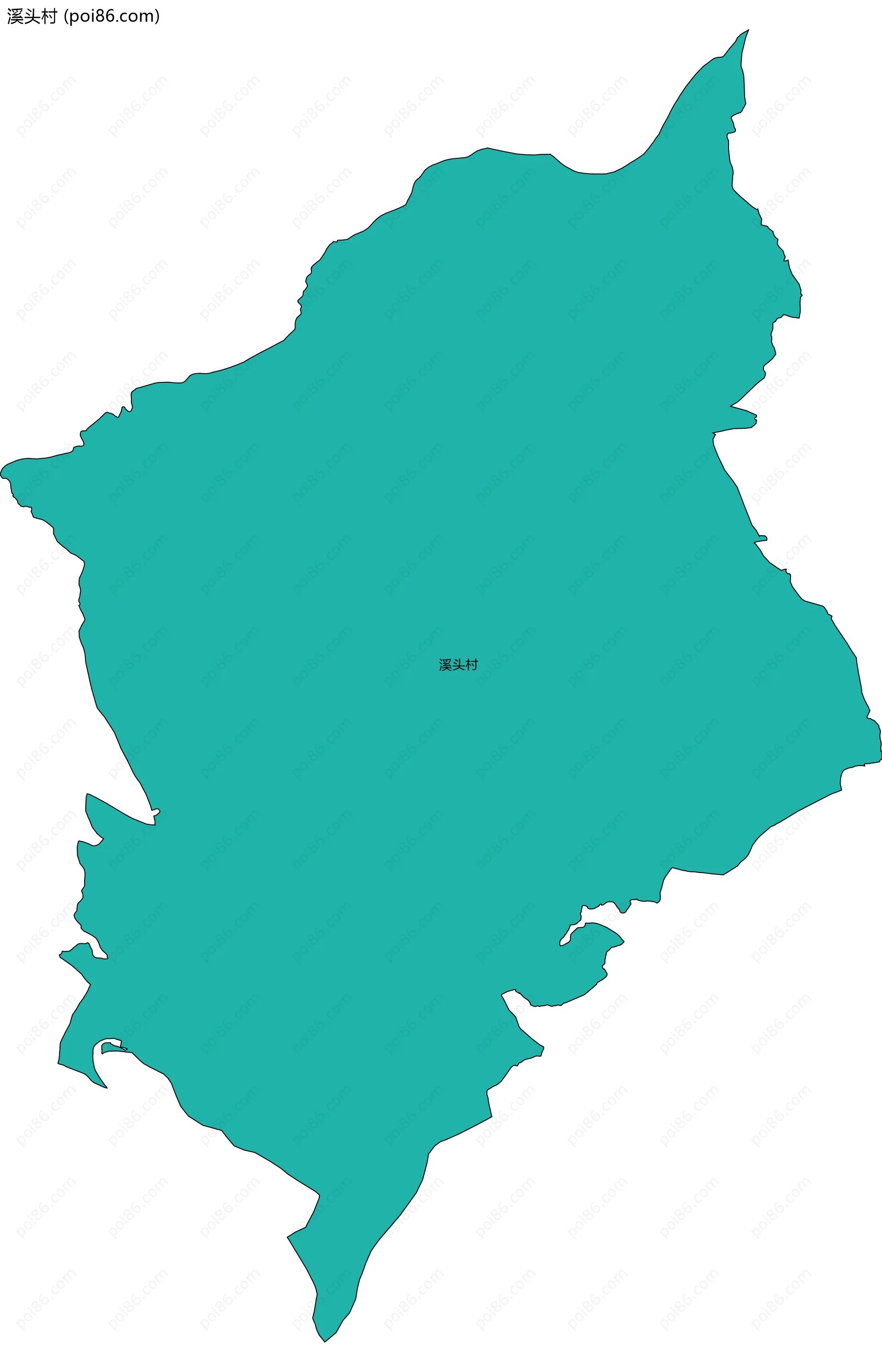 溪头村边界地图