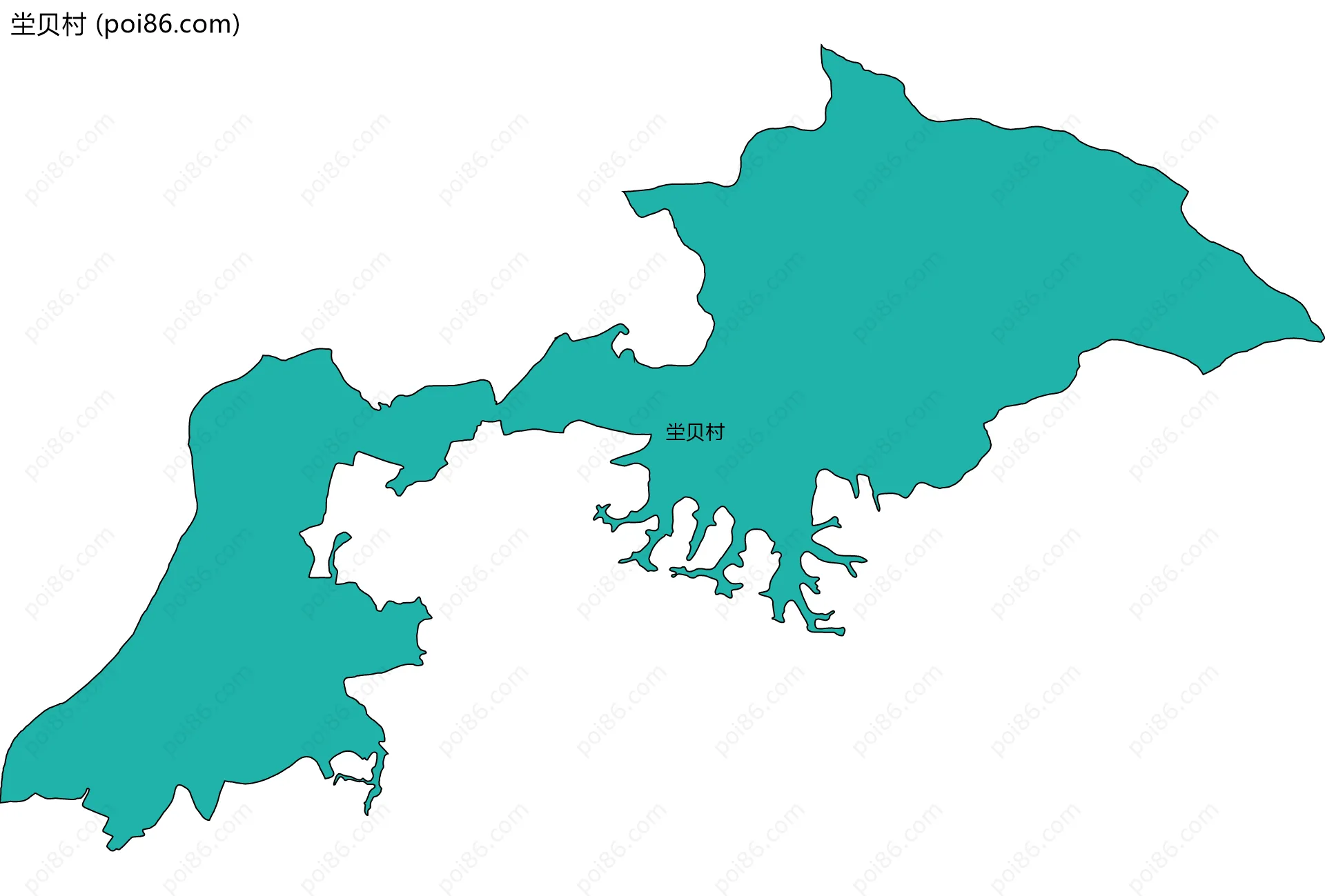 坣贝村边界地图