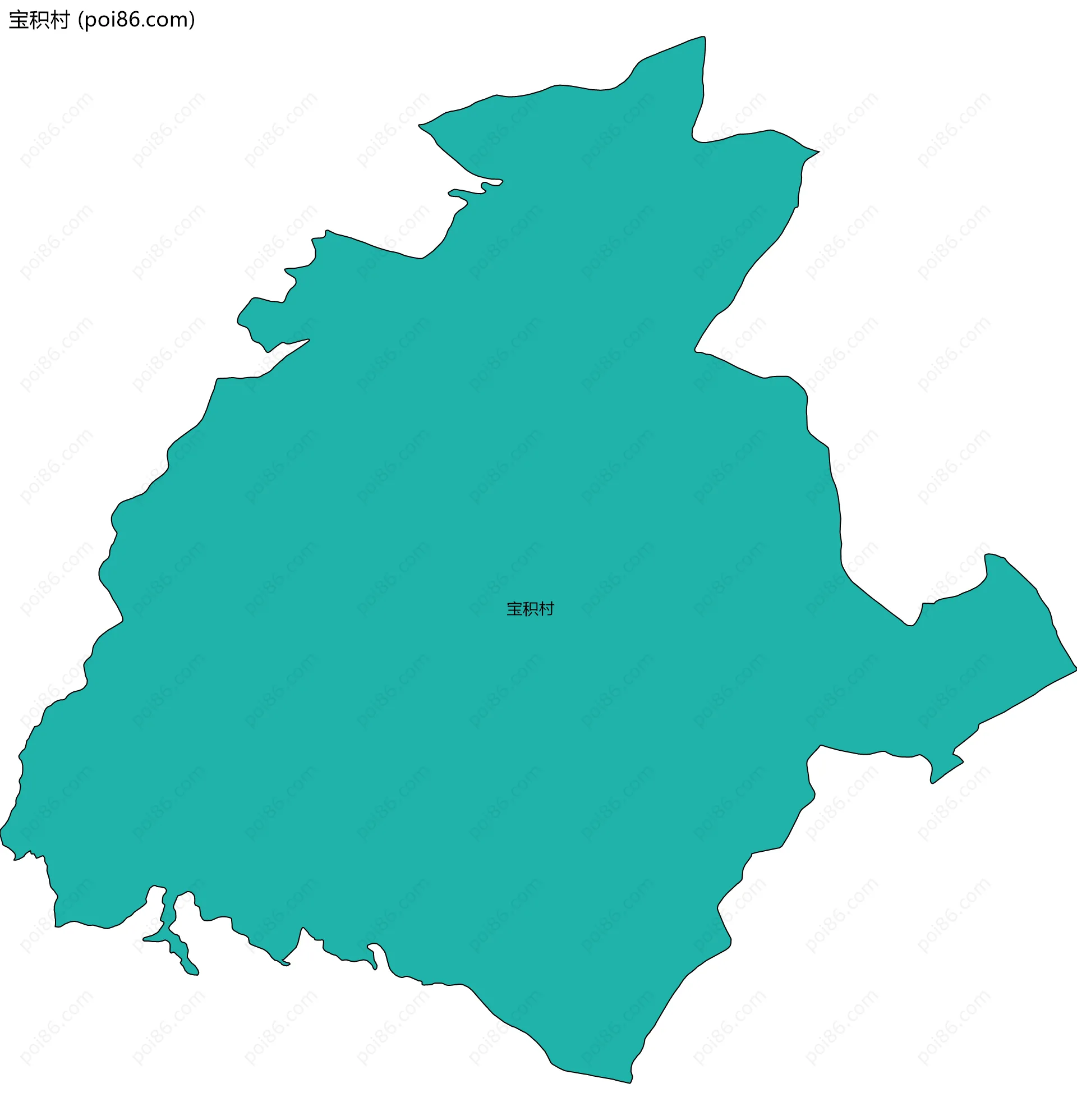 宝积村边界地图