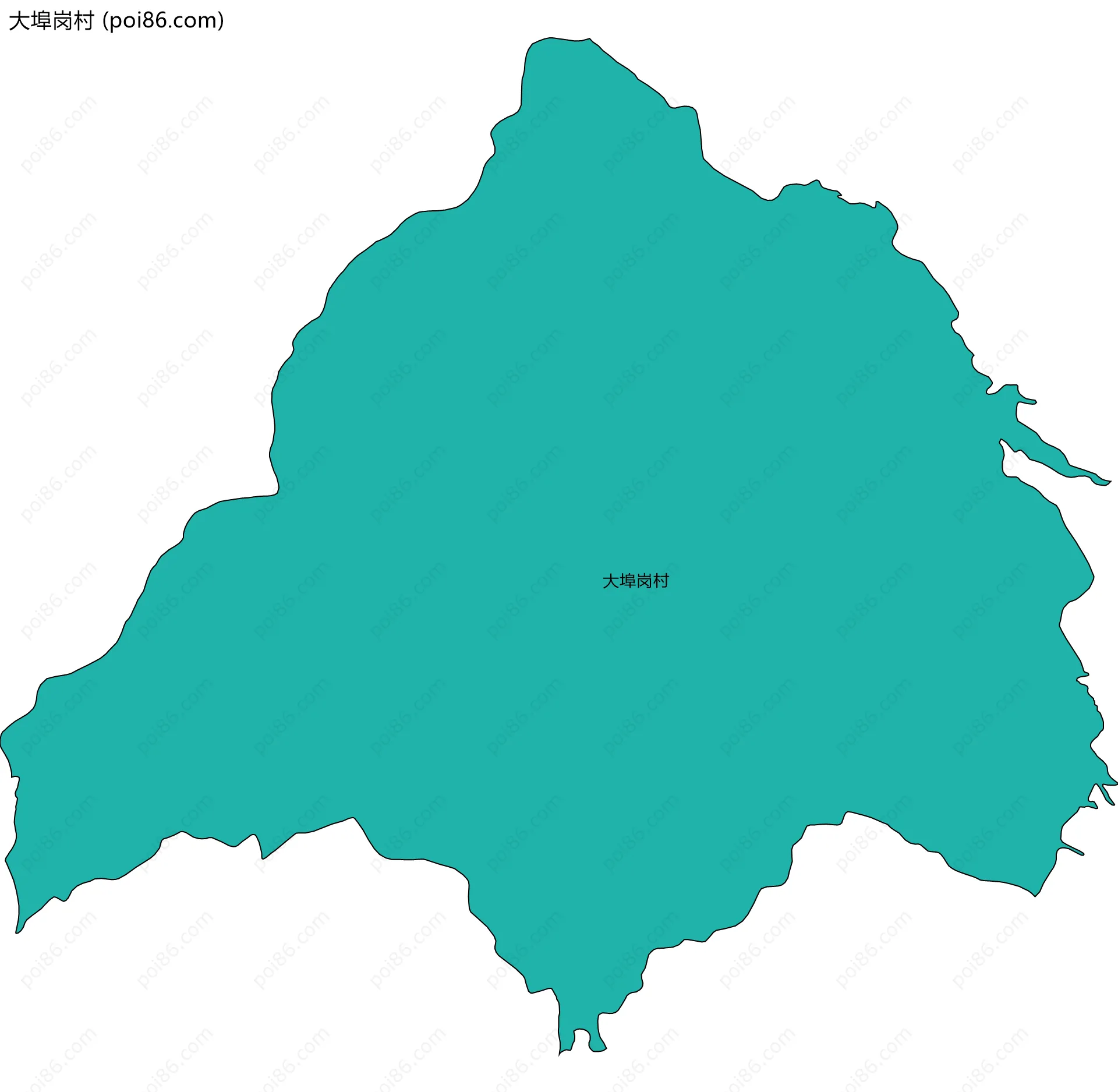 大埠岗村边界地图