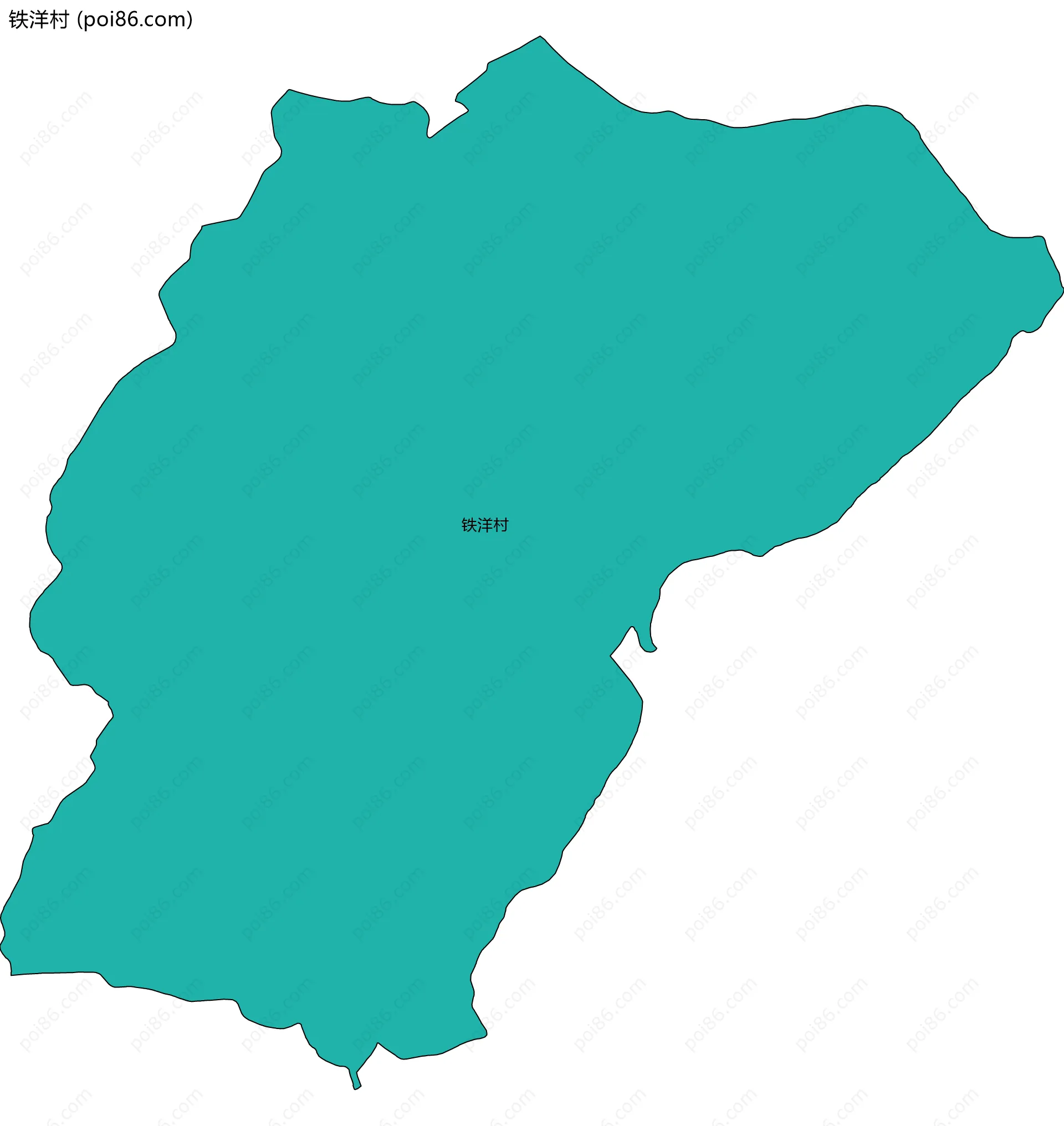 铁洋村边界地图