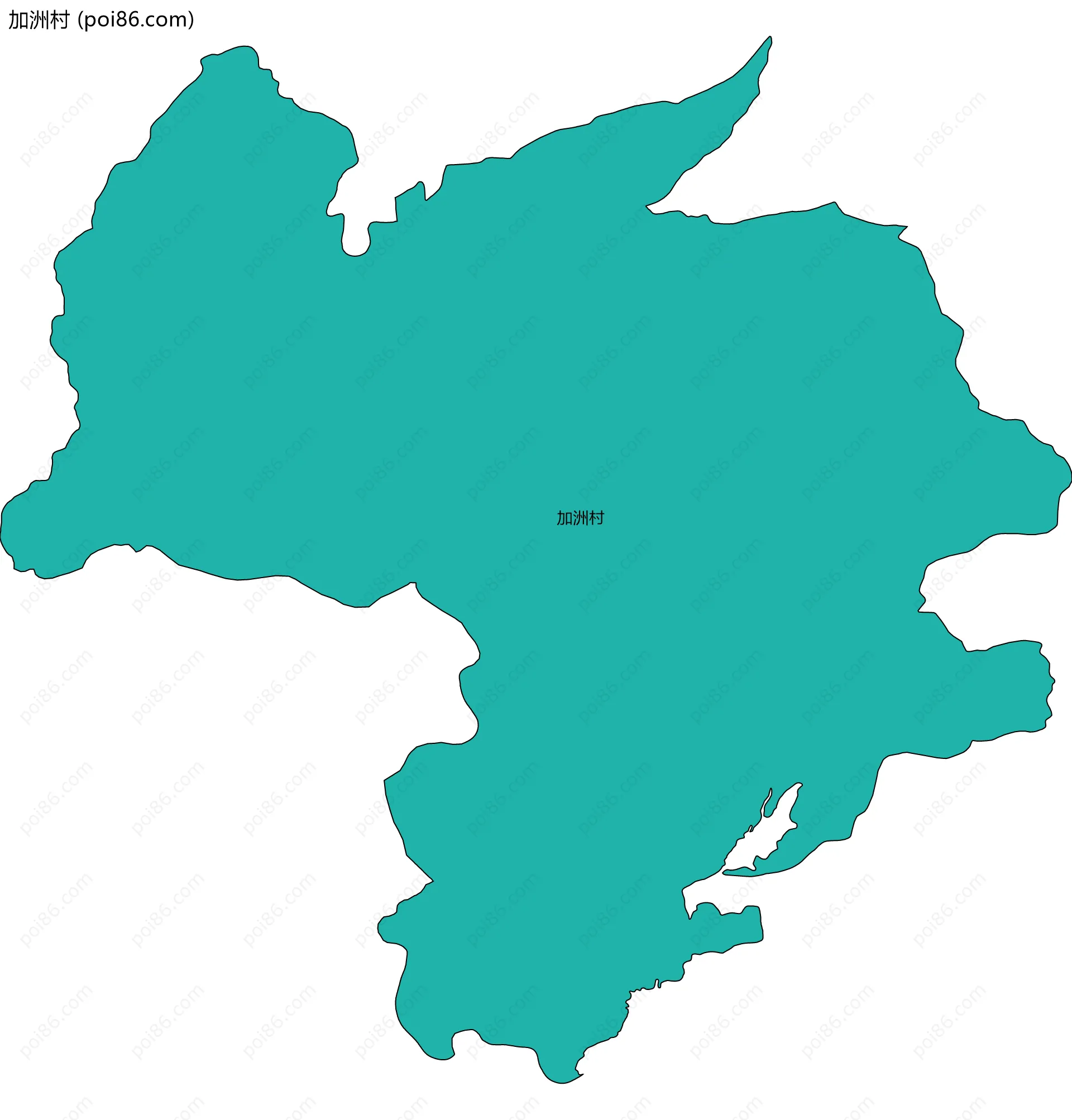 加洲村边界地图