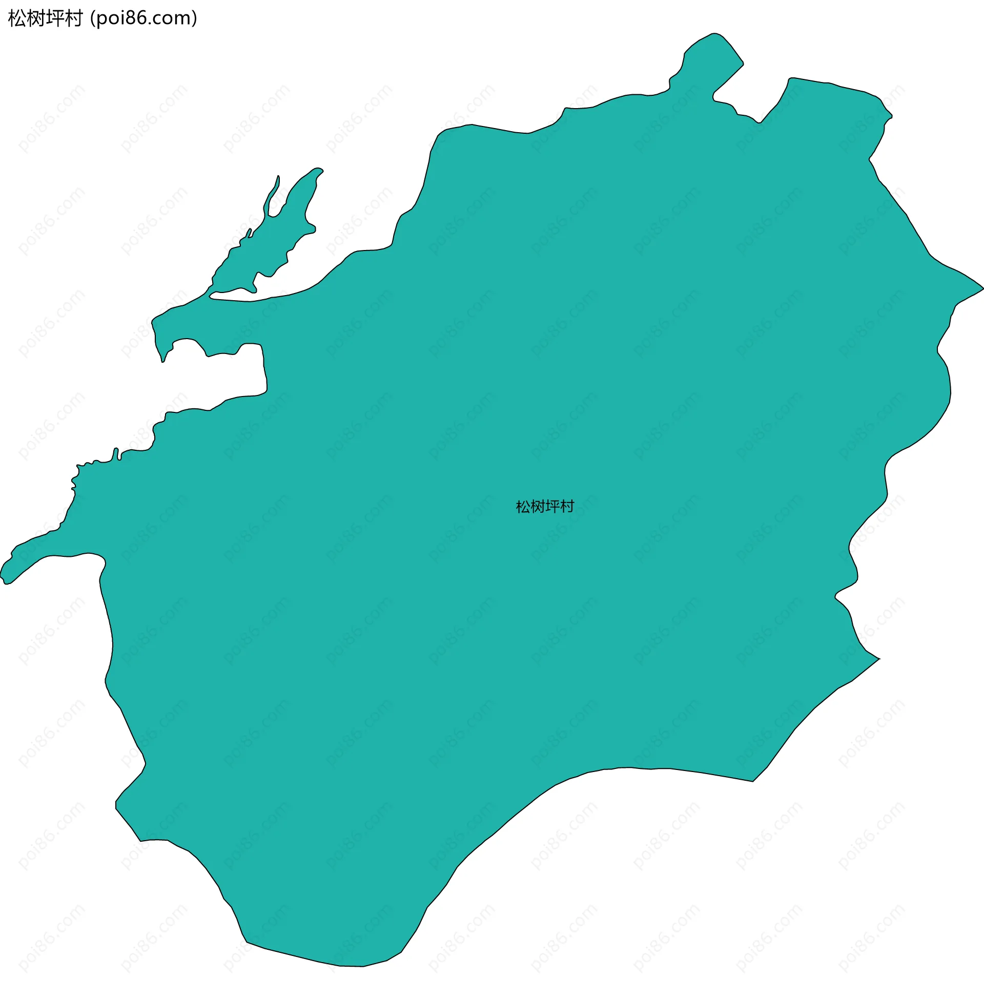 松树坪村边界地图