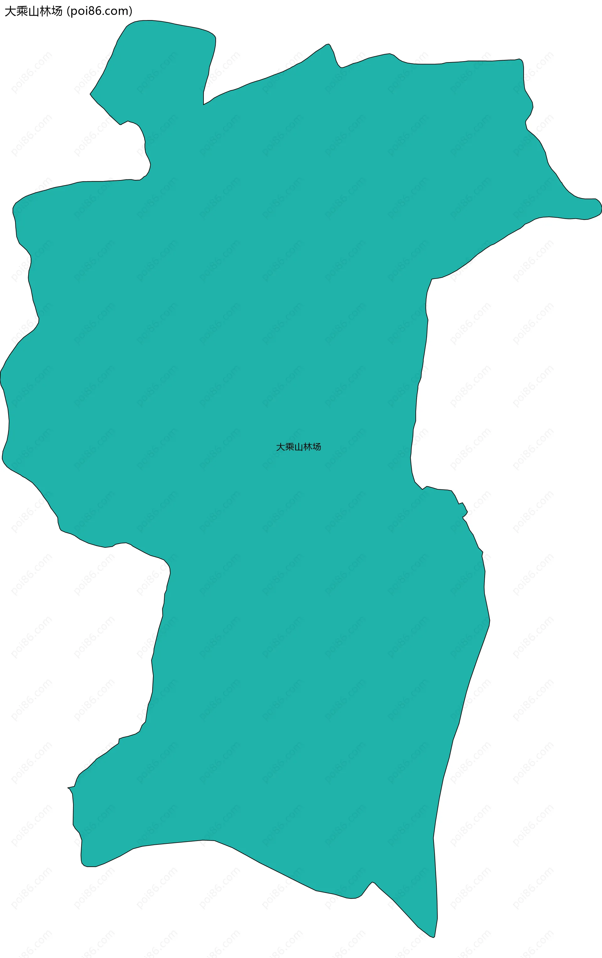 大乘山林场边界地图